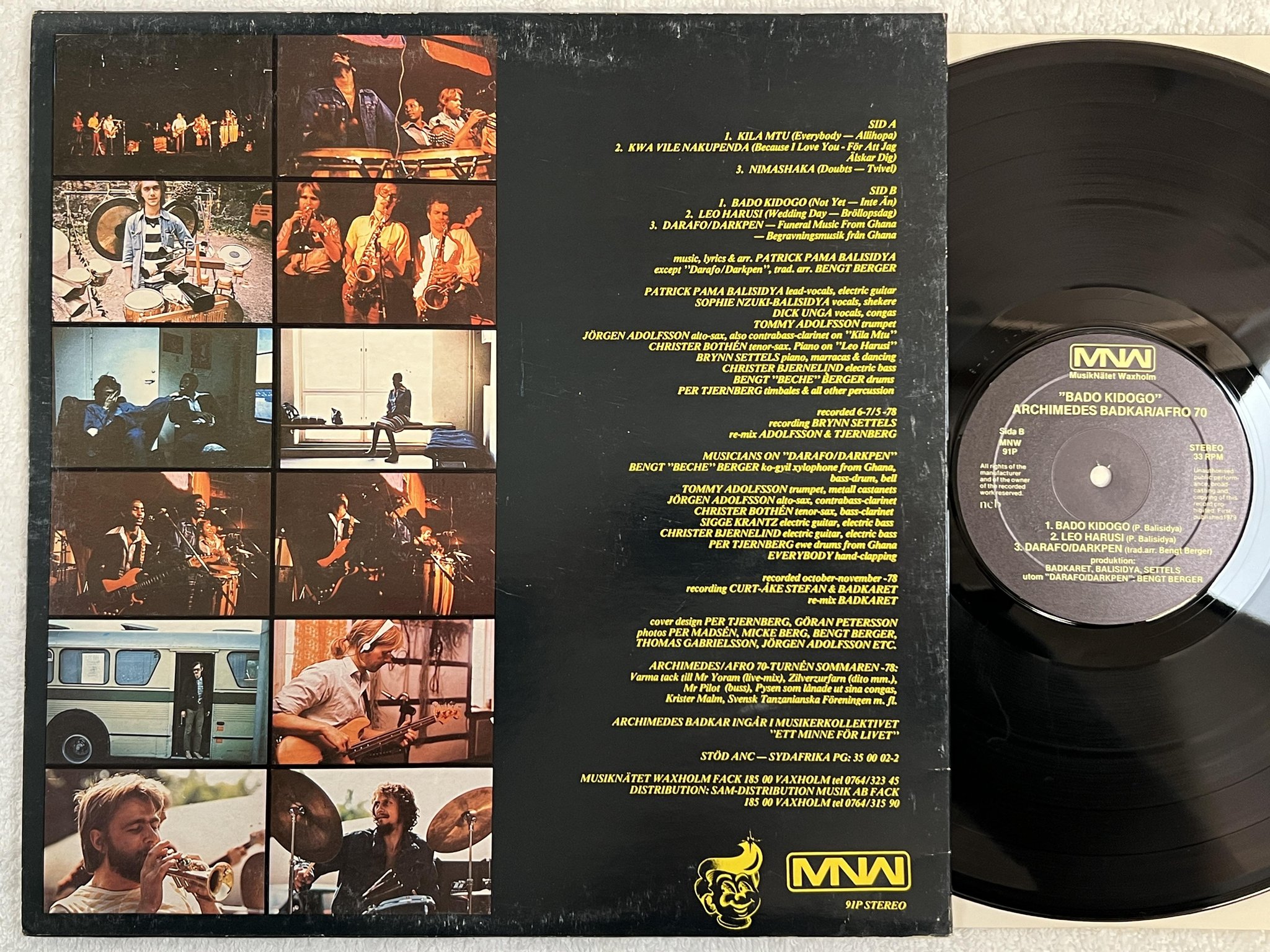 Omslagsbild för skivan ARCHIMEDES BADKAR / AFRO 70 bado kidogo LP -79 MNW 91P afro funk