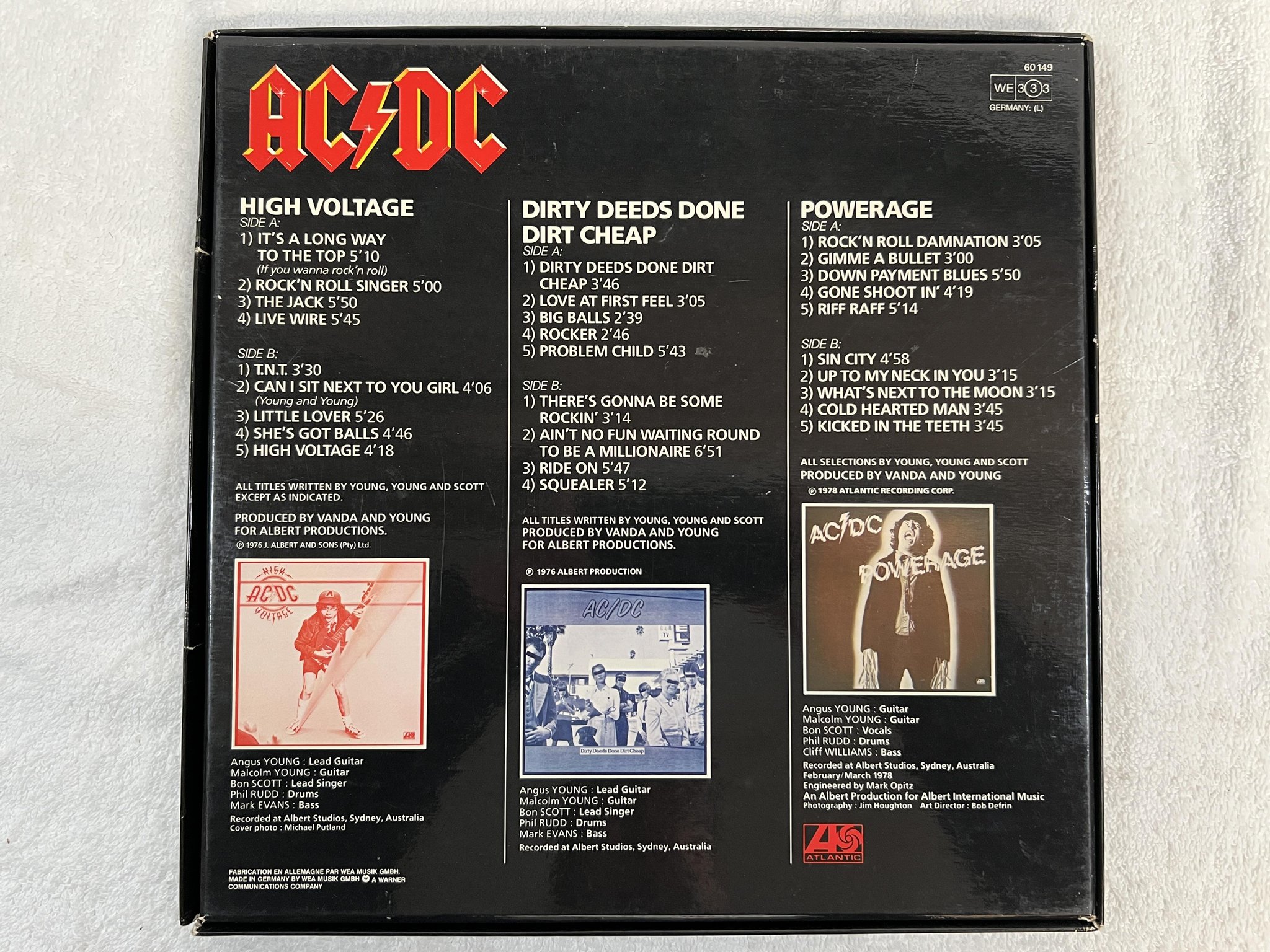 Omslagsbild för skivan AC/DC 3xLP BOX Ger ATLANTIC 60149