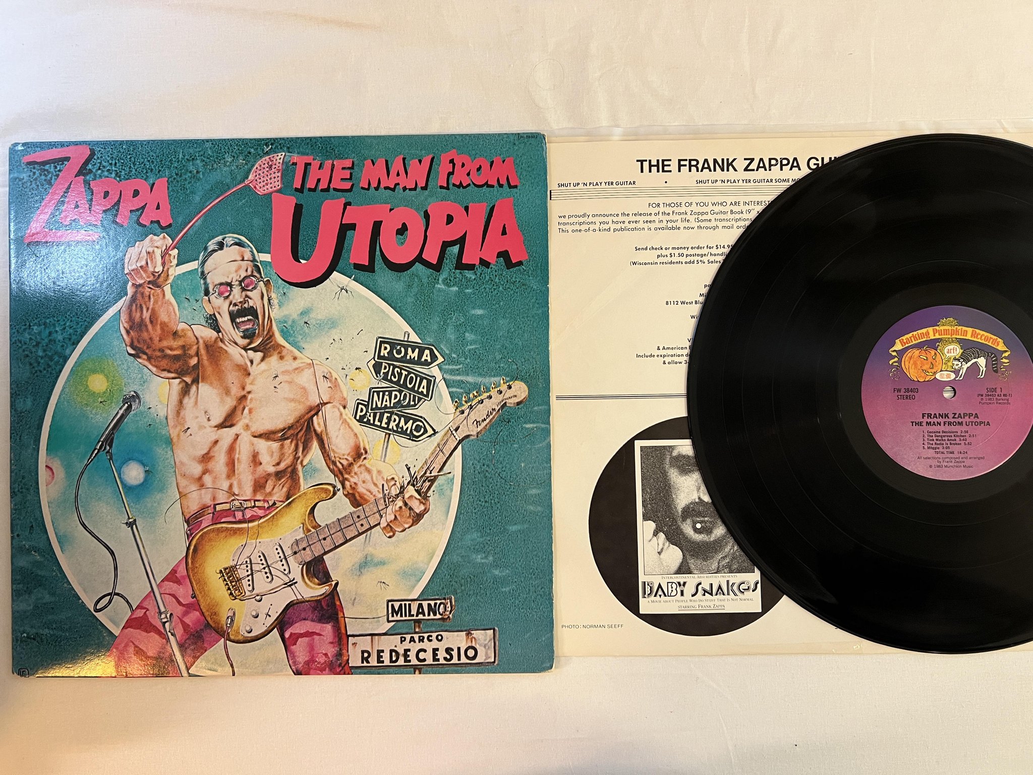 Omslagsbild för skivan FRANK ZAPPA the man from Utopia LP -83 US BARKING PUMPKIN FW 38403