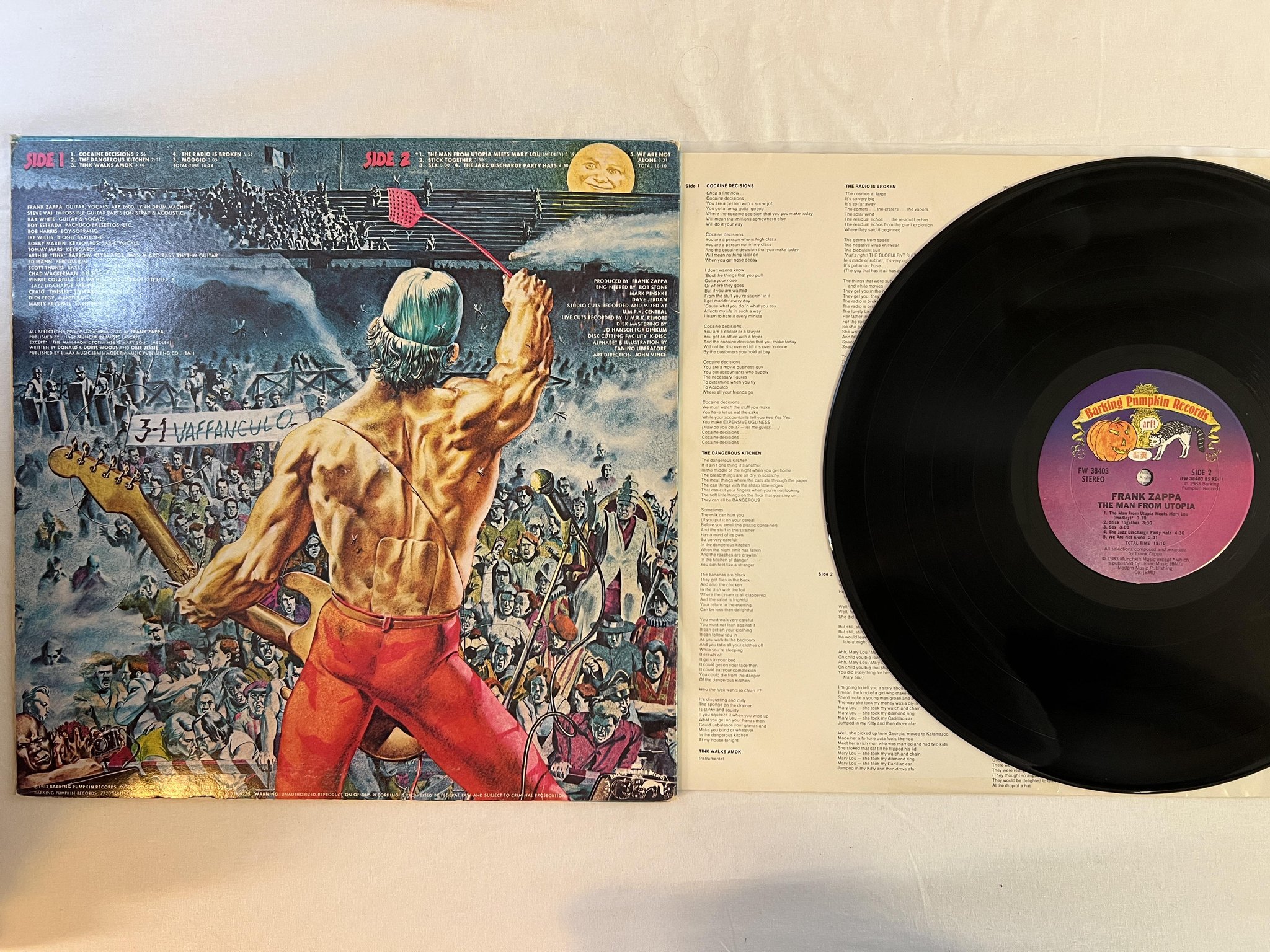 Omslagsbild för skivan FRANK ZAPPA the man from Utopia LP -83 US BARKING PUMPKIN FW 38403