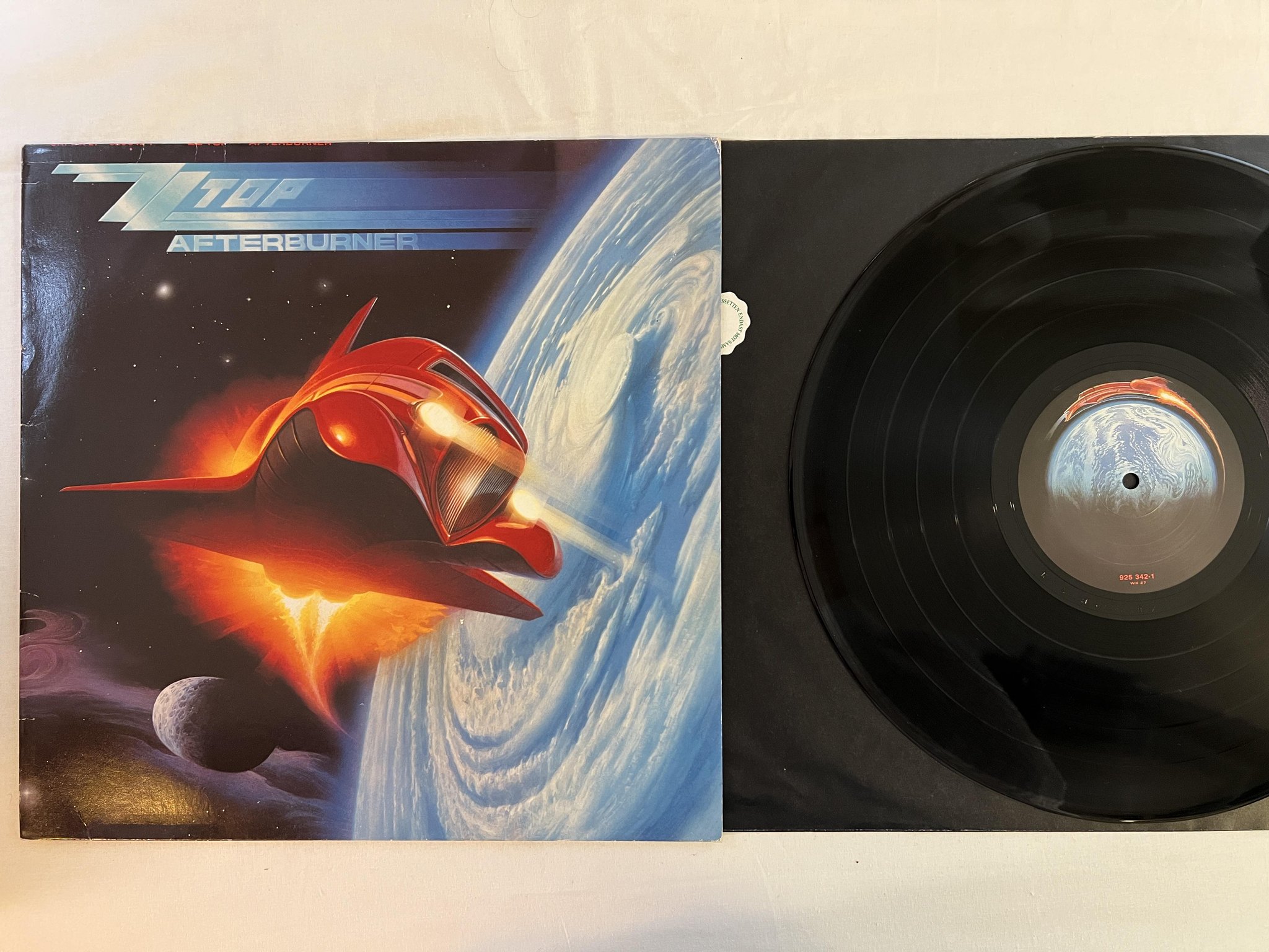 Omslagsbild för skivan ZZ TOP afterburner LP -85 Ger WARNER 925 342-1