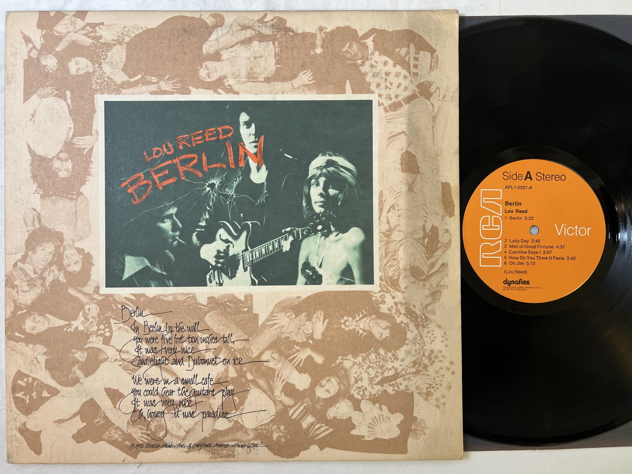 Omslagsbild för skivan LOU REED Berlin LP -73 US RCA APL1-0207