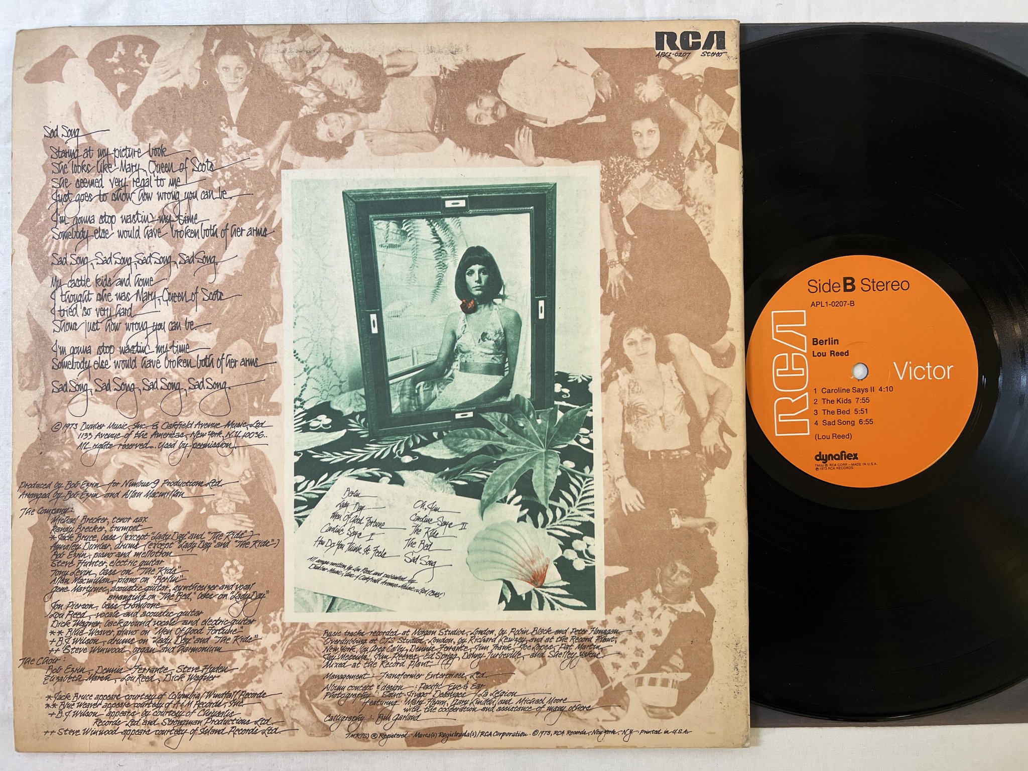 Omslagsbild för skivan LOU REED Berlin LP -73 US RCA APL1-0207