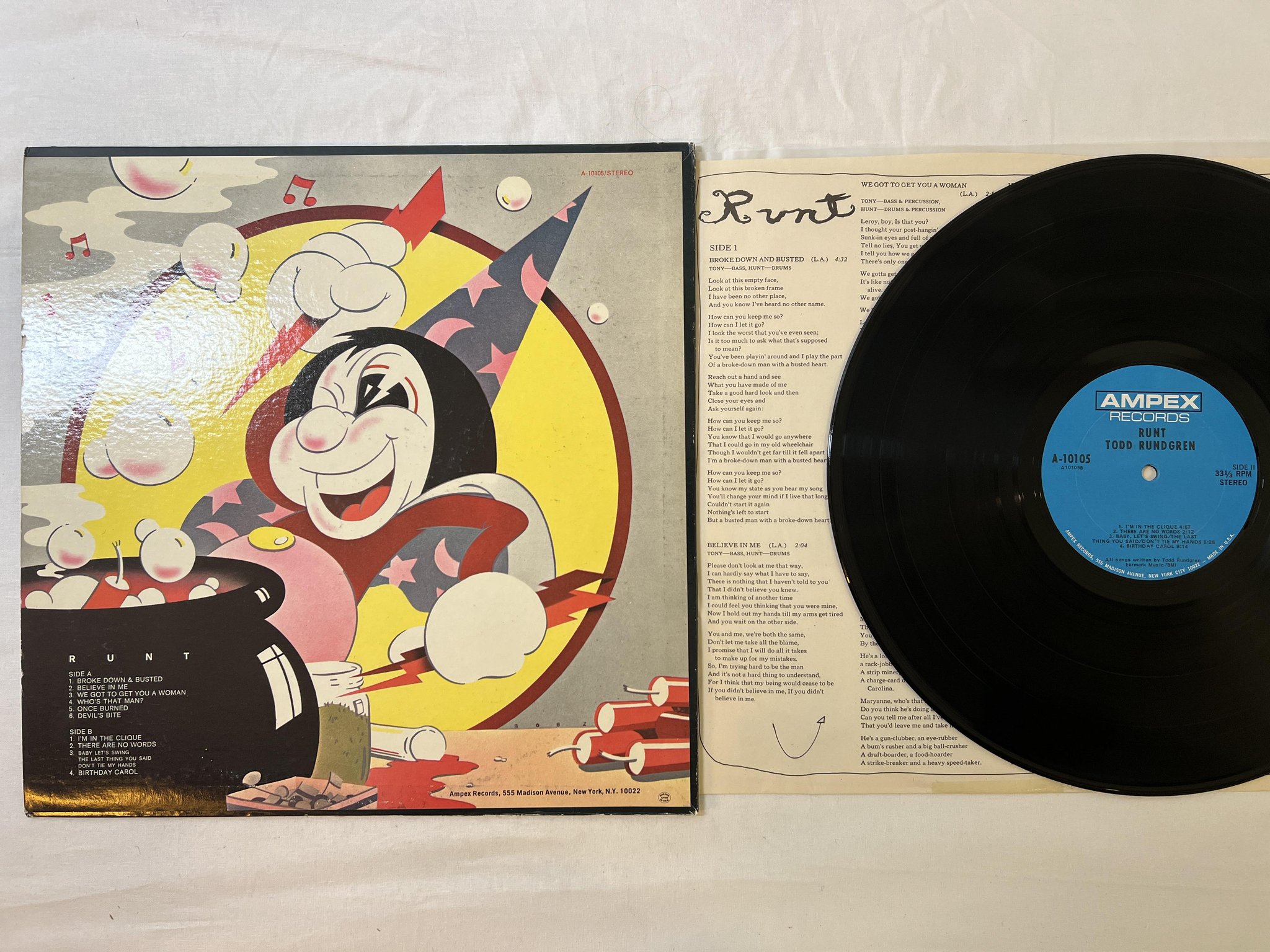 Omslagsbild för skivan TODD RUNDGREN runt LP -70 US AMPEX A-10105