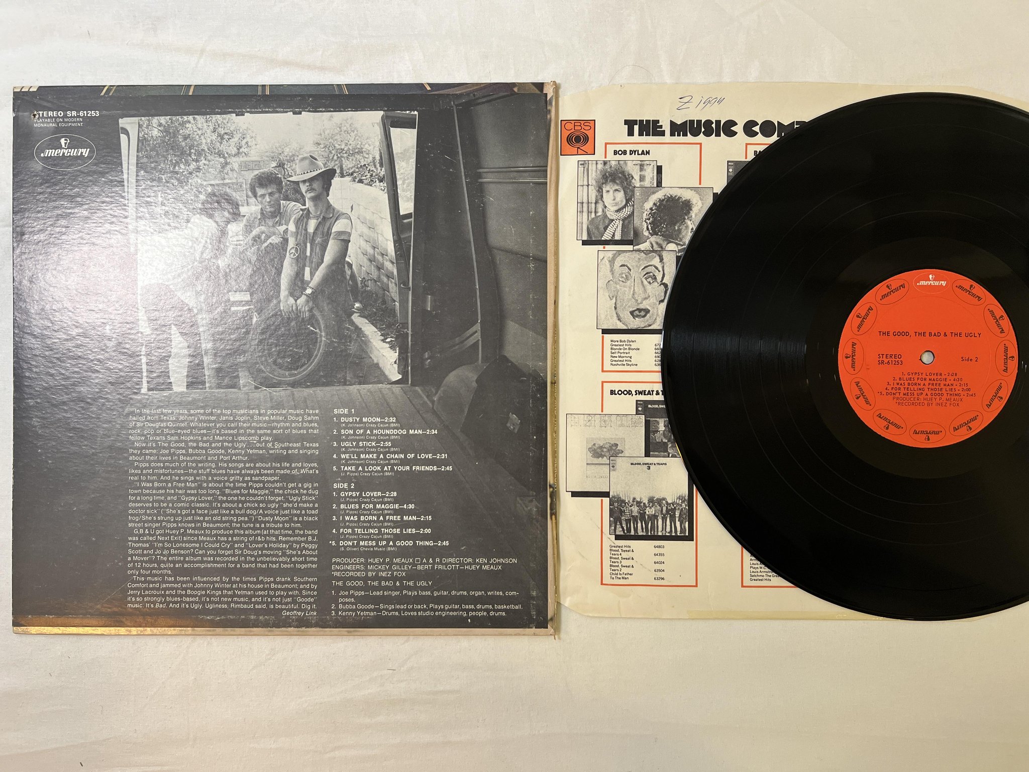 Omslagsbild för skivan THE GOOD THE BAD & THE UGLY LP -70 US MERCURY SR-61253