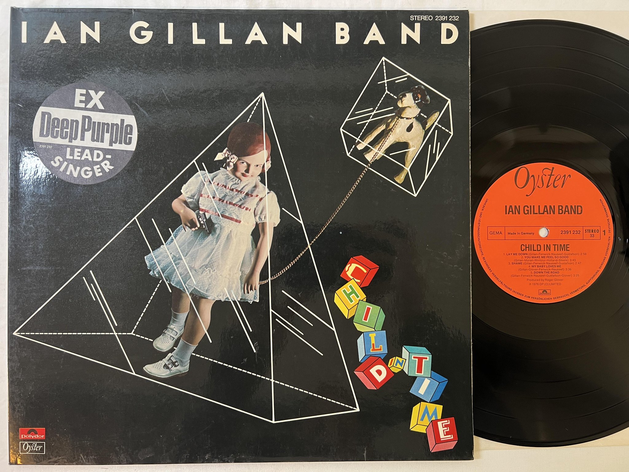 Omslagsbild för skivan IAN GILLAN BAND Child In Time LP -76 Ger OYSTER 2391 232