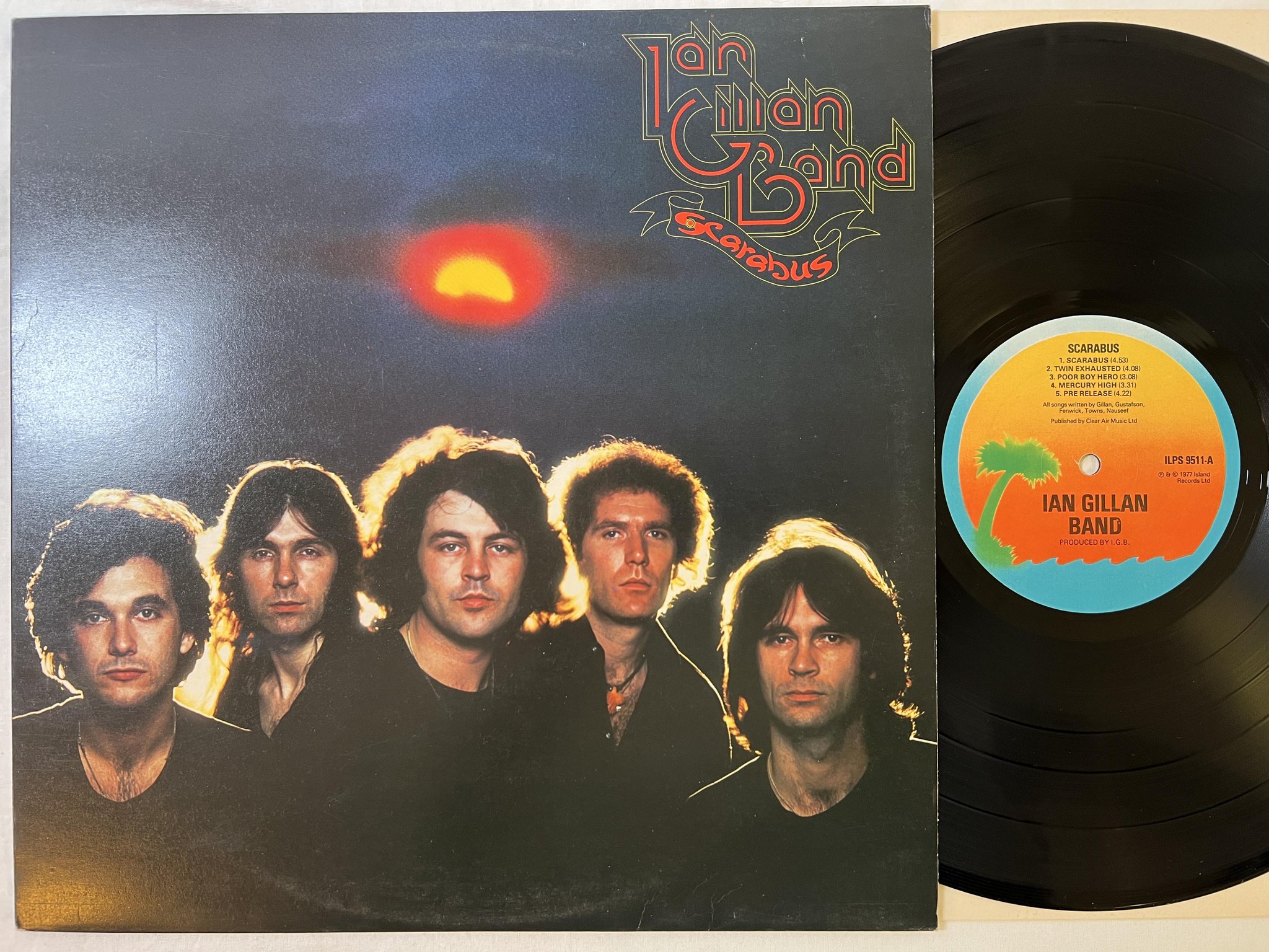 Omslagsbild för skivan IAN GILLAN BAND scarabus LP -77 UK ISLAND ILPS 9511