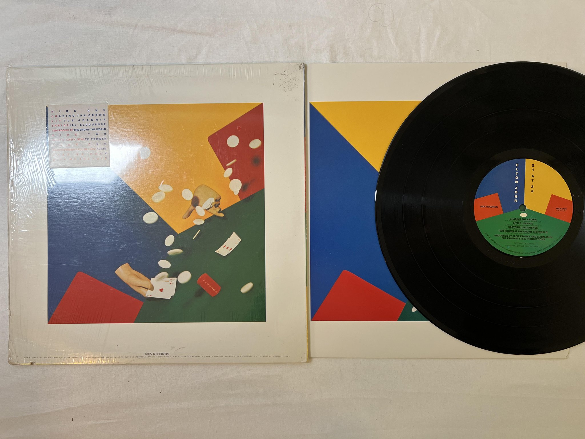 Omslagsbild för skivan ELTON JOHN 21 at 33 LP -80 US MCA 5121