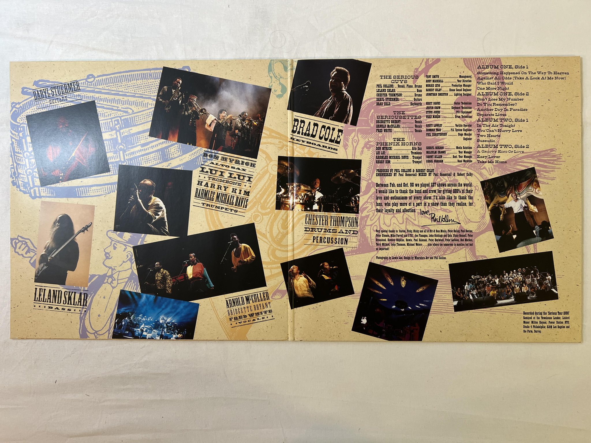 Omslagsbild för skivan PHIL COLLINS serious hits .. live! 2xLP -90 WEA 9031-72550-1