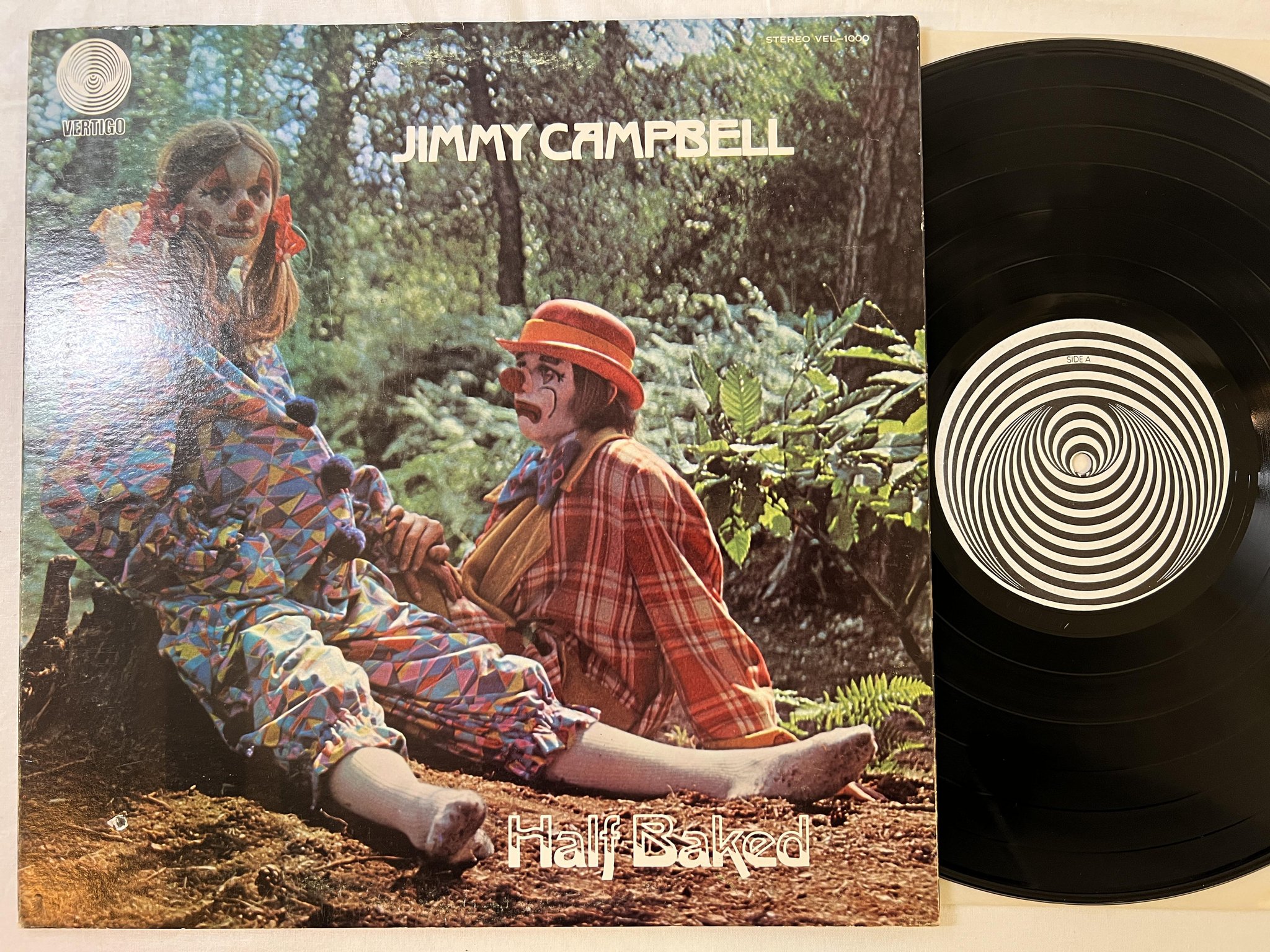 Omslagsbild för skivan JIMMY CAMPBELL half baked LP -71 US VERTIGO swirl VEL-1000