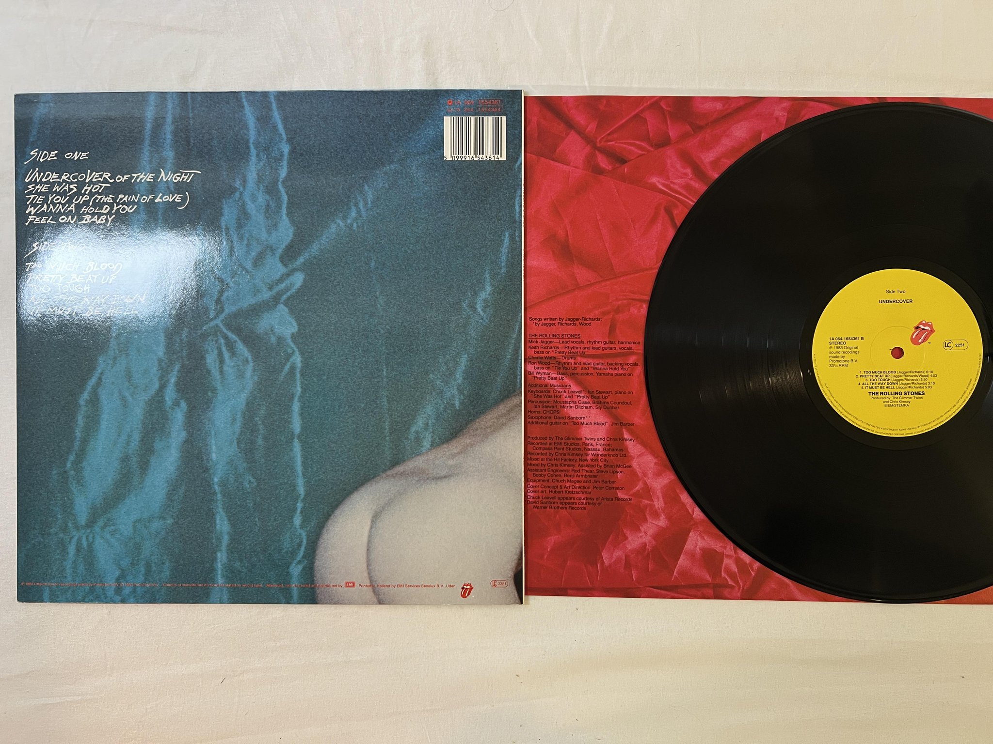 Omslagsbild för skivan THE ROLLING STONES undercover LP -83 EEC 1A 064-1654361