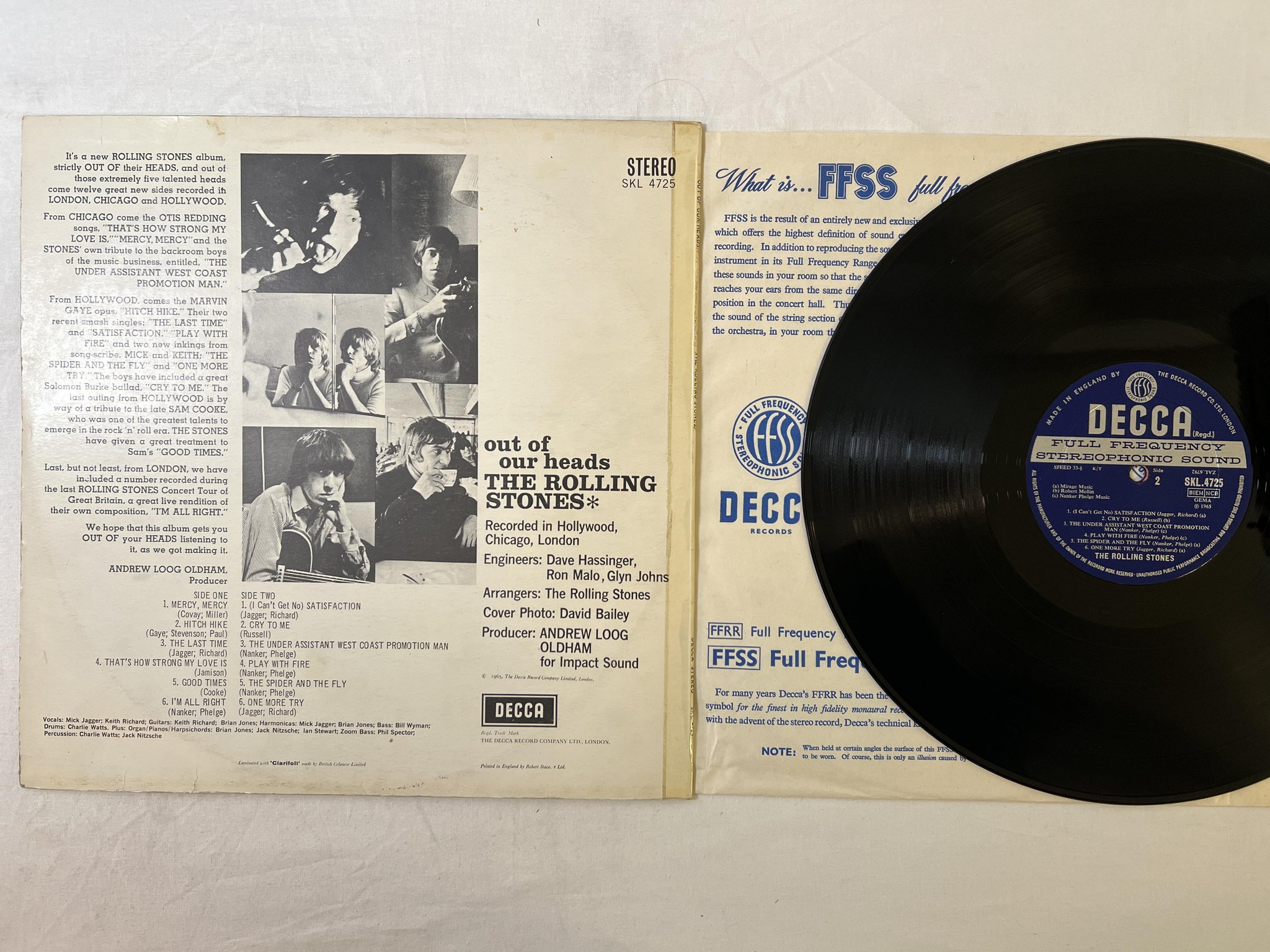 Omslagsbild för skivan THE ROLLING STONES out of our heads LP -67 UK DECCA SKL 4725