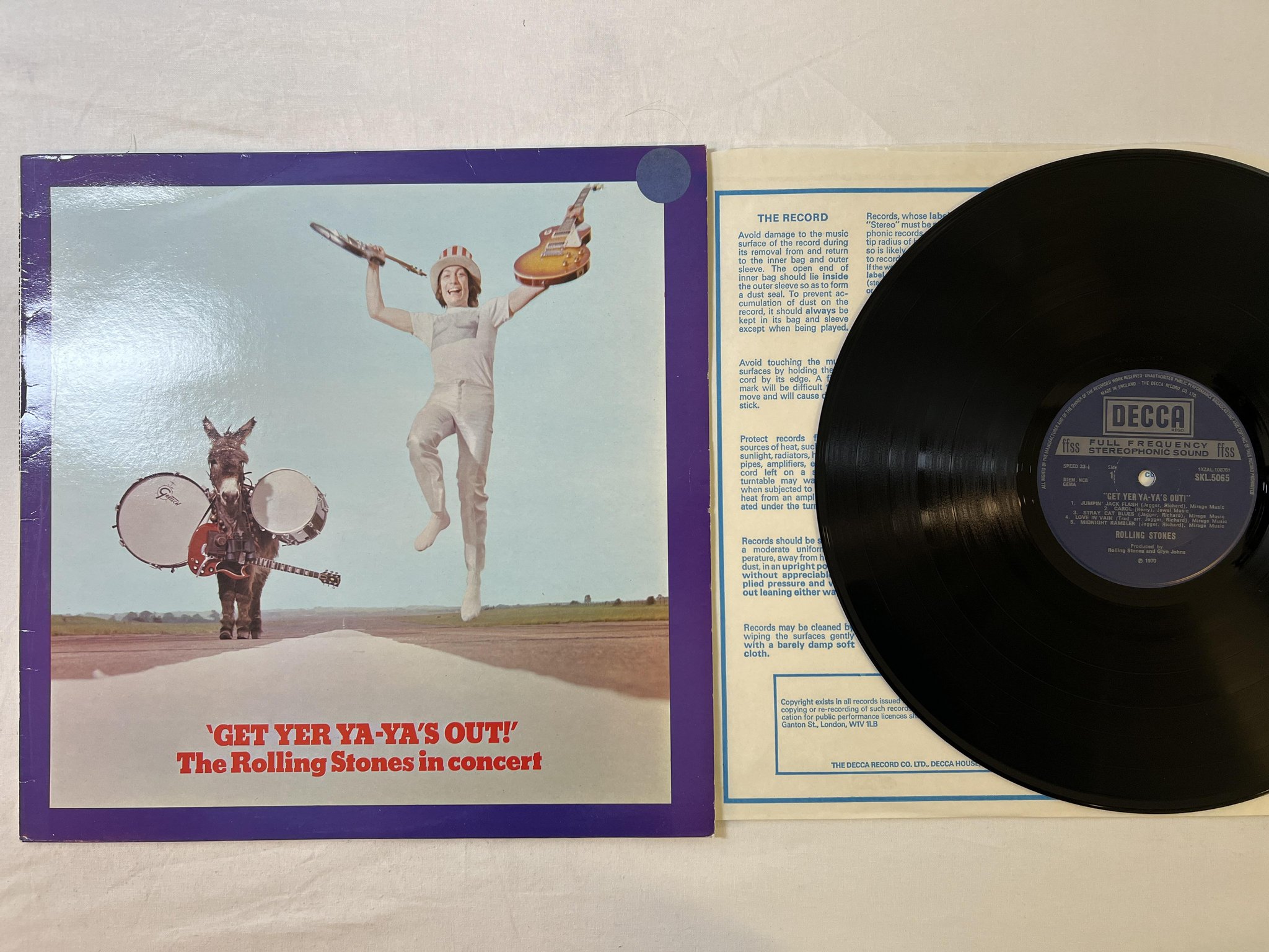 Omslagsbild för skivan THE ROLLING STONES get yer ya-ya's out! LP re DECCA SKL 5065