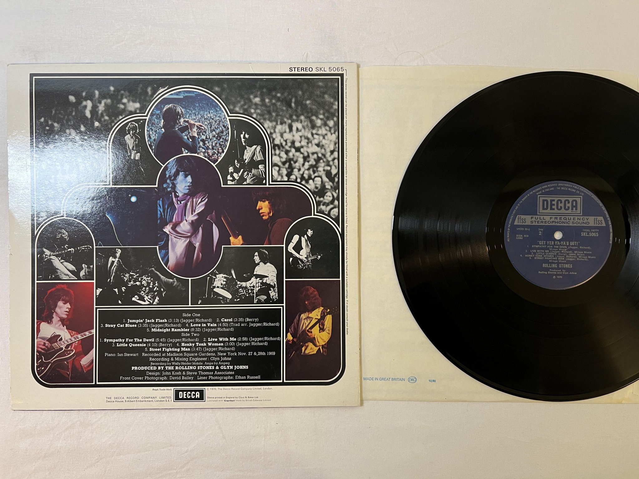 Omslagsbild för skivan THE ROLLING STONES get yer ya-ya's out! LP re DECCA SKL 5065