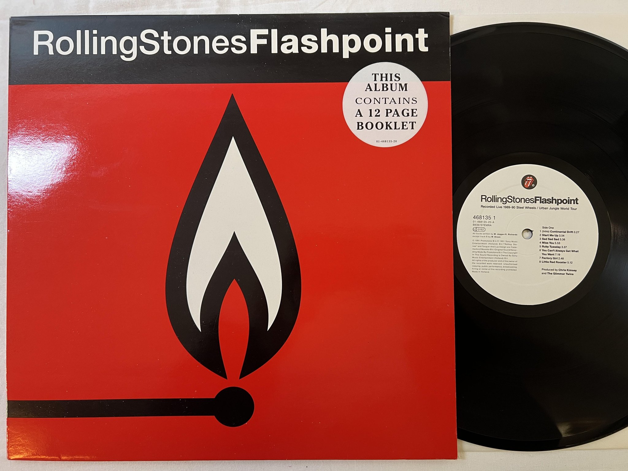 Omslagsbild för skivan THE ROLLING STONES steel wheels LP -91 Hol 4681351