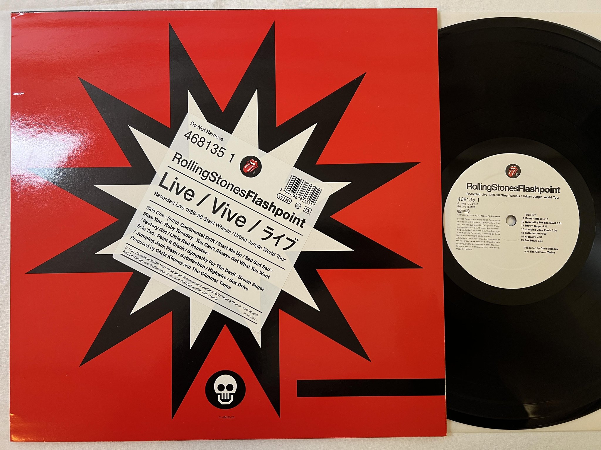 Omslagsbild för skivan THE ROLLING STONES steel wheels LP -91 Hol 4681351