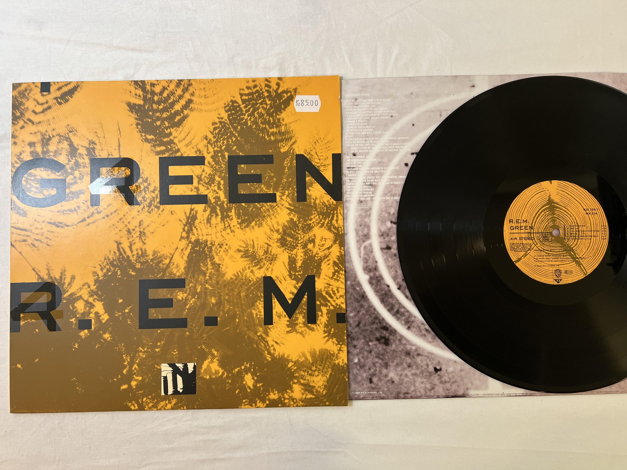 Omslagsbild för skivan R.E.M. green LP -88 Ger WARNER 925 795-1
