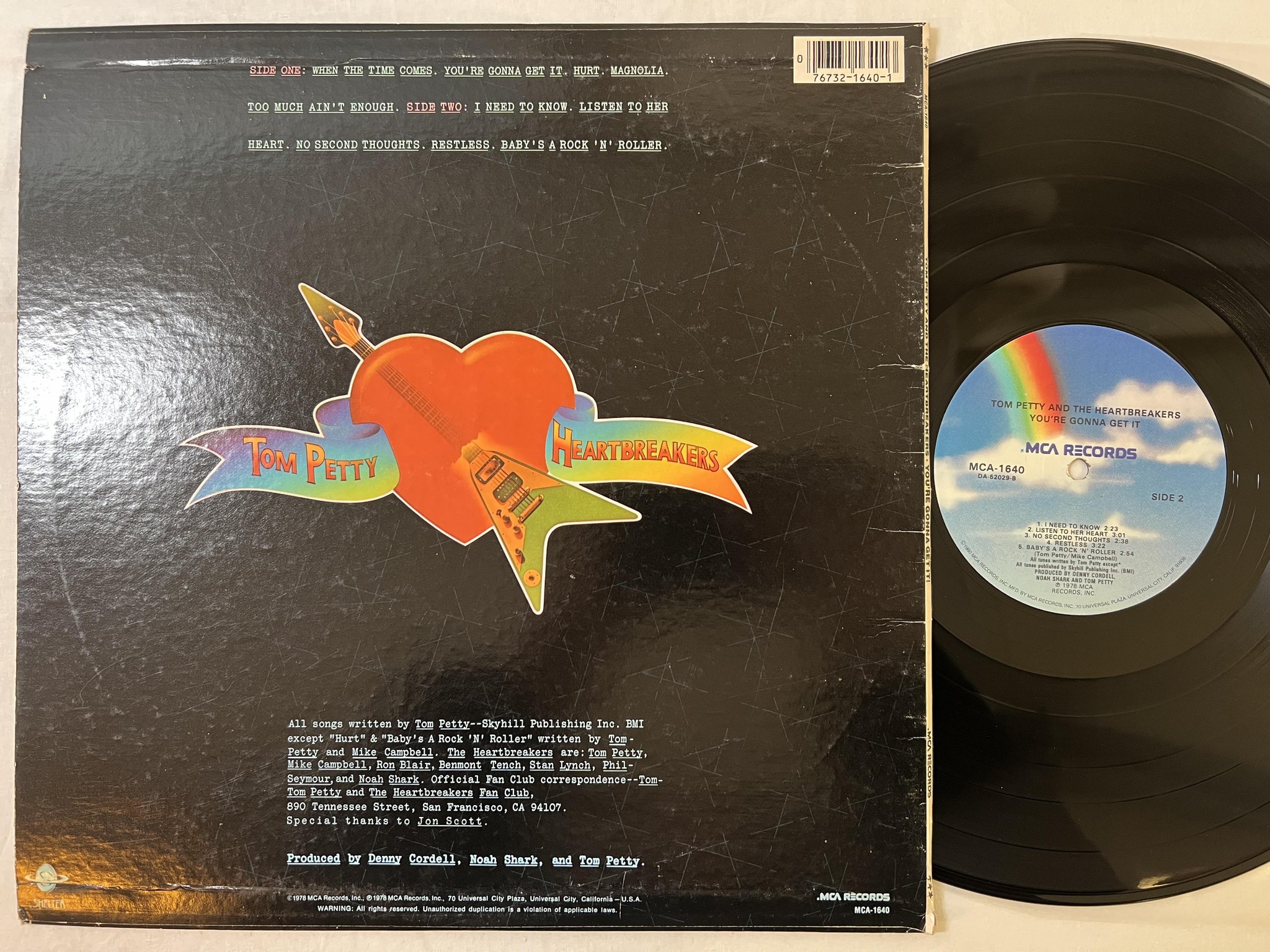 Omslagsbild för skivan TOM PETTY AND THE HEARTBREAKERS you're gonna get it LP -78 US MCA 1640