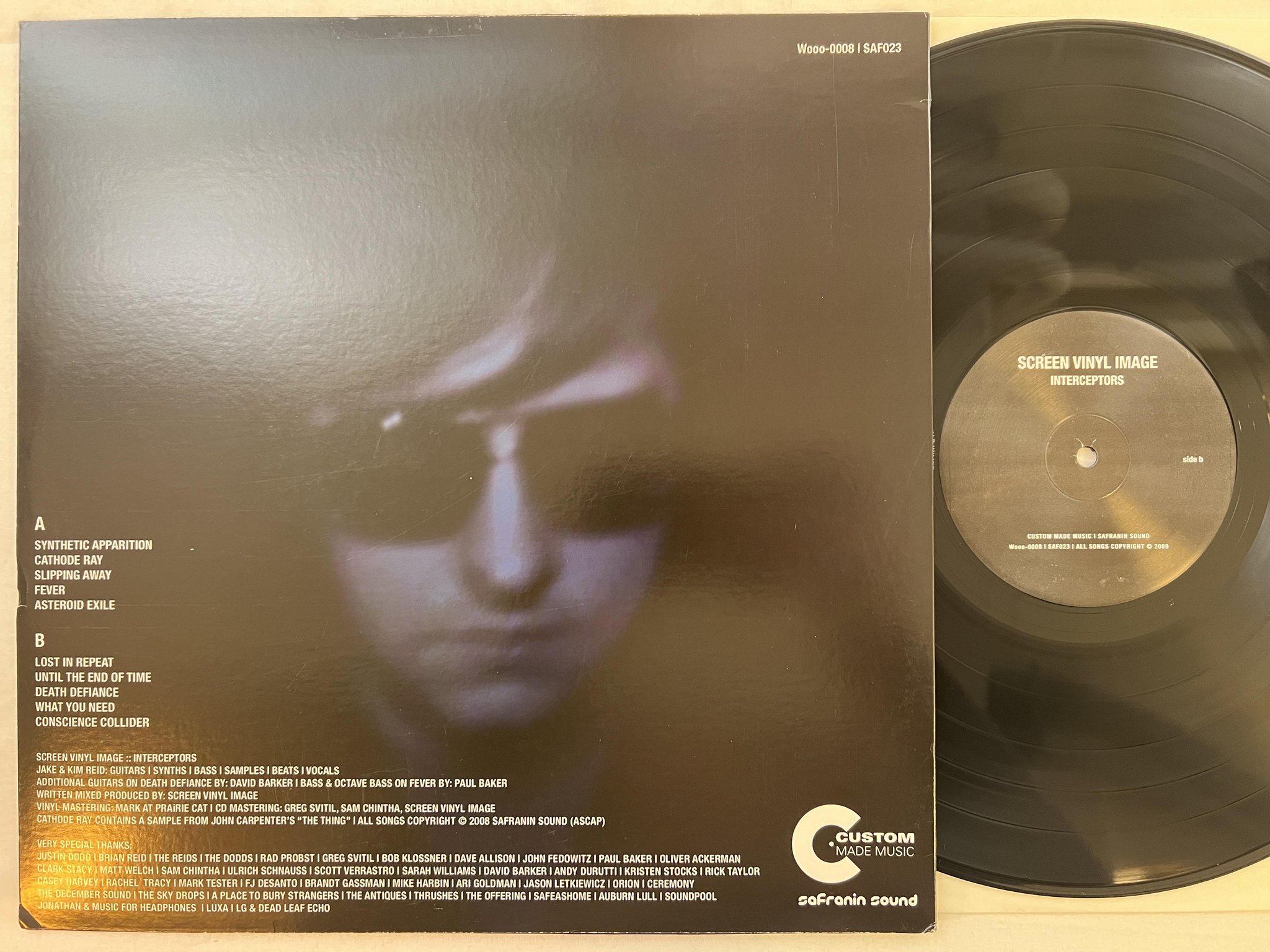 Omslagsbild för skivan SCREEN VINYL IMAGE Interceptors LP 2009 US SAFRANIN SAF023