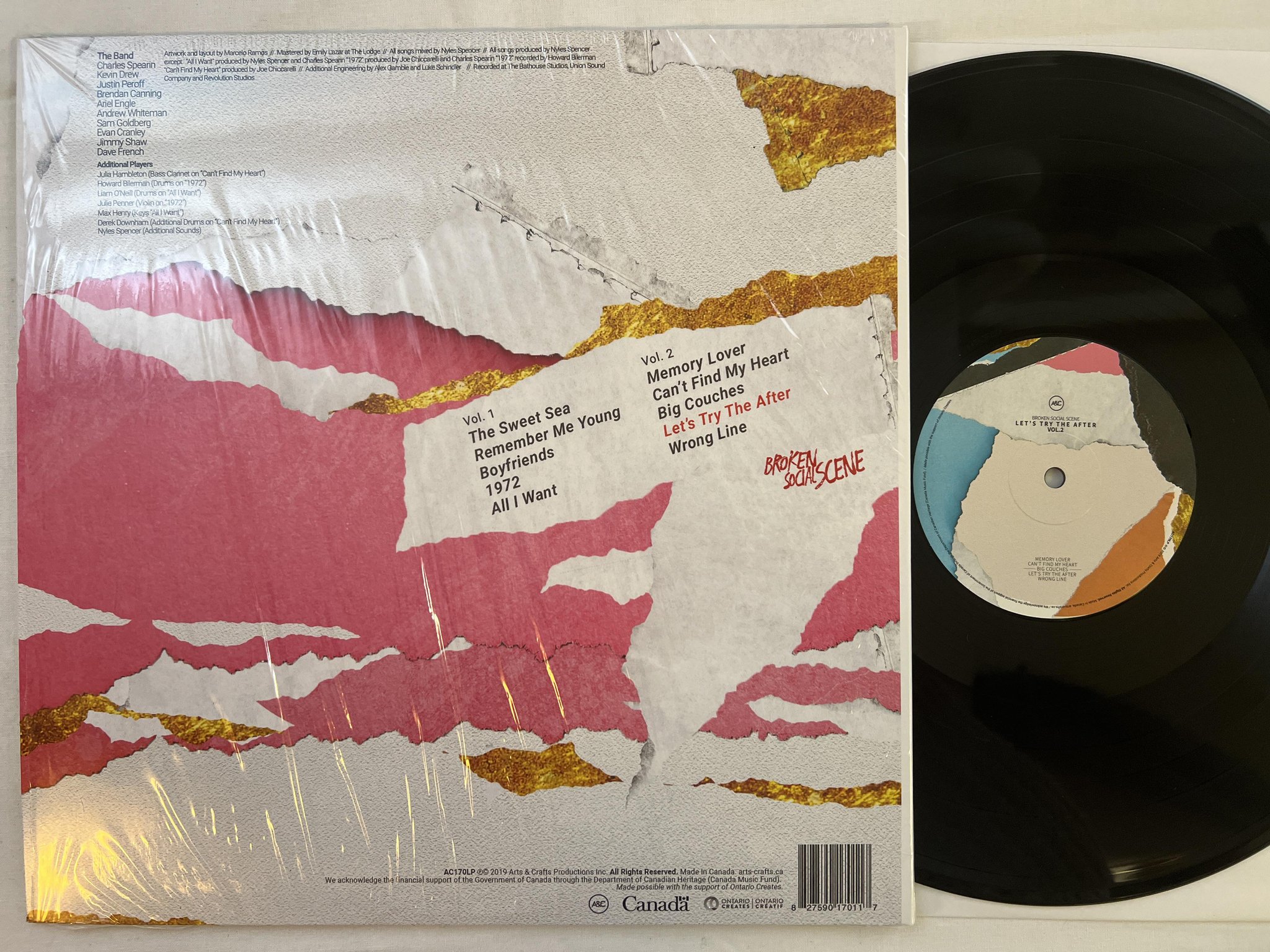 Omslagsbild för skivan BROKEN SOCIAL SCENE Let's Try The After Vol 1&2 LP 2019 arts & crafts ac170lp