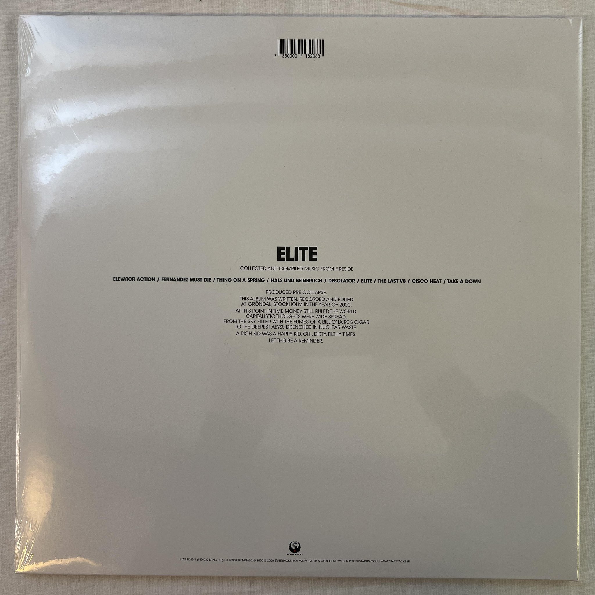 Omslagsbild för skivan FIRESIDE elite 2xLP 2016 Swe STARTRACKS STAR 8050-1 *** still sealed ***