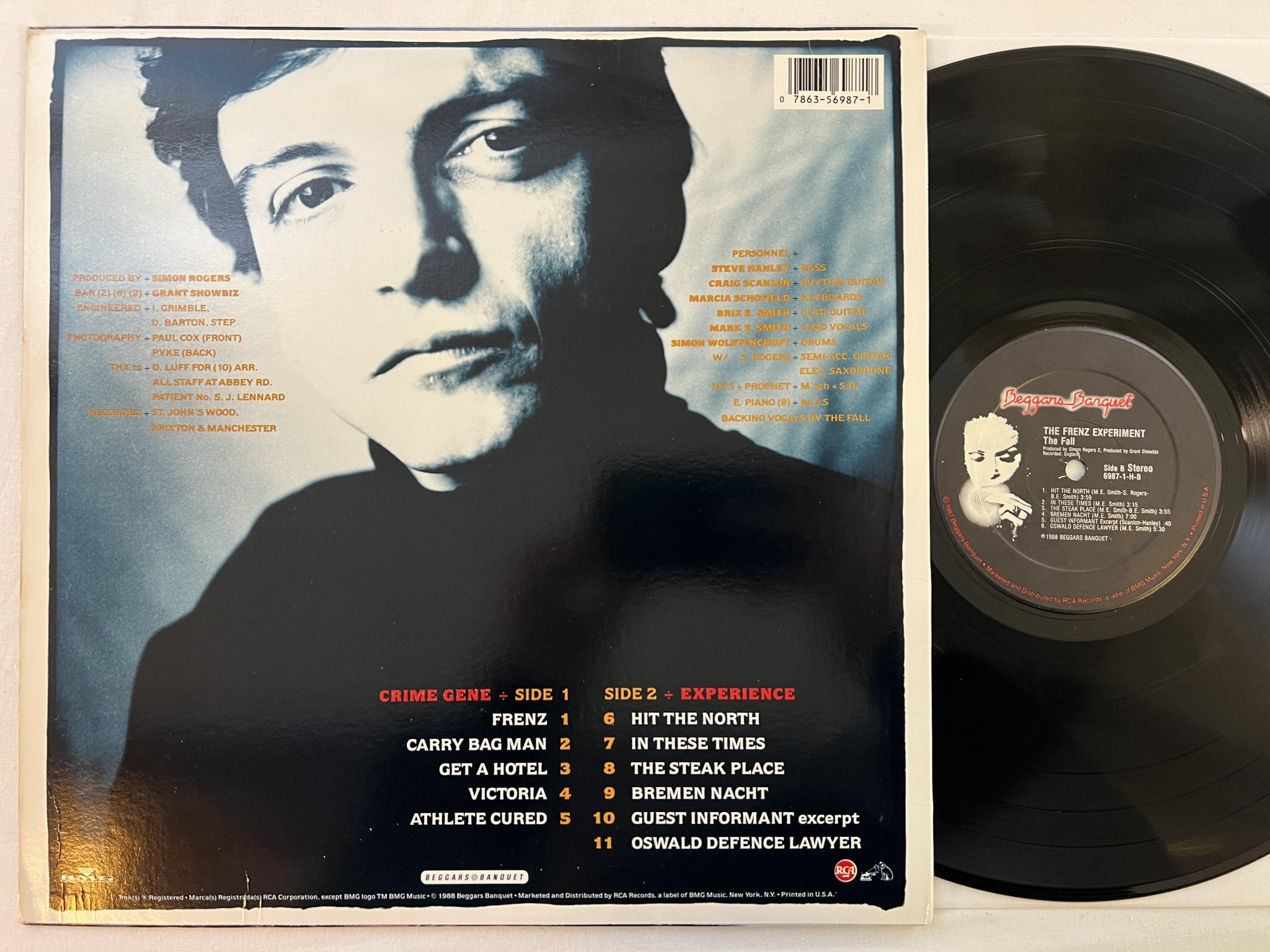 Omslagsbild för skivan THE FALL The Frenz Experiment LP -88 US BEGGARS BANQUET 6987-1-H