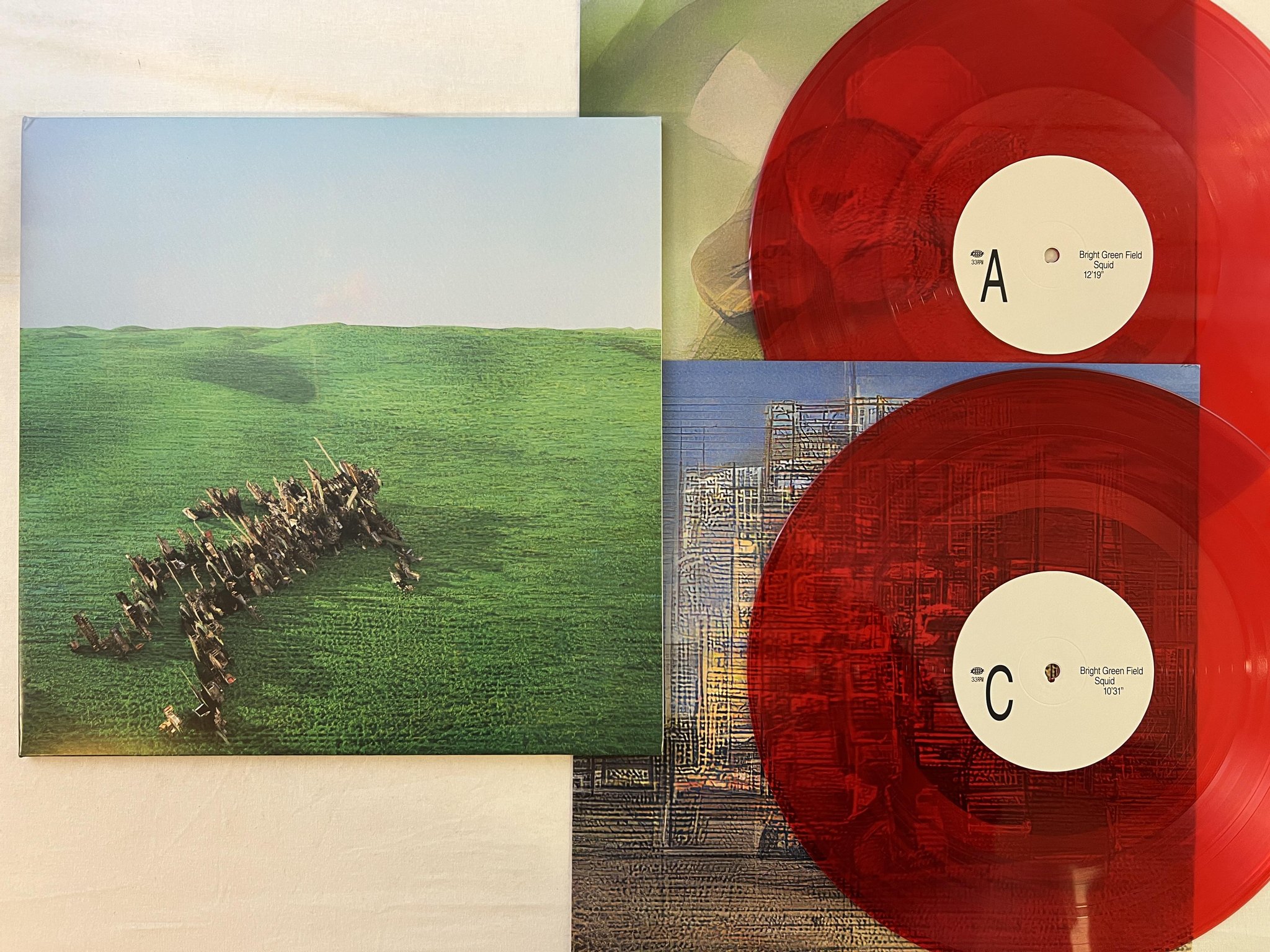 Omslagsbild för skivan SQUID Bright Green Field 2xLP + cd WARP WARPLP314R ** POST PUNK **