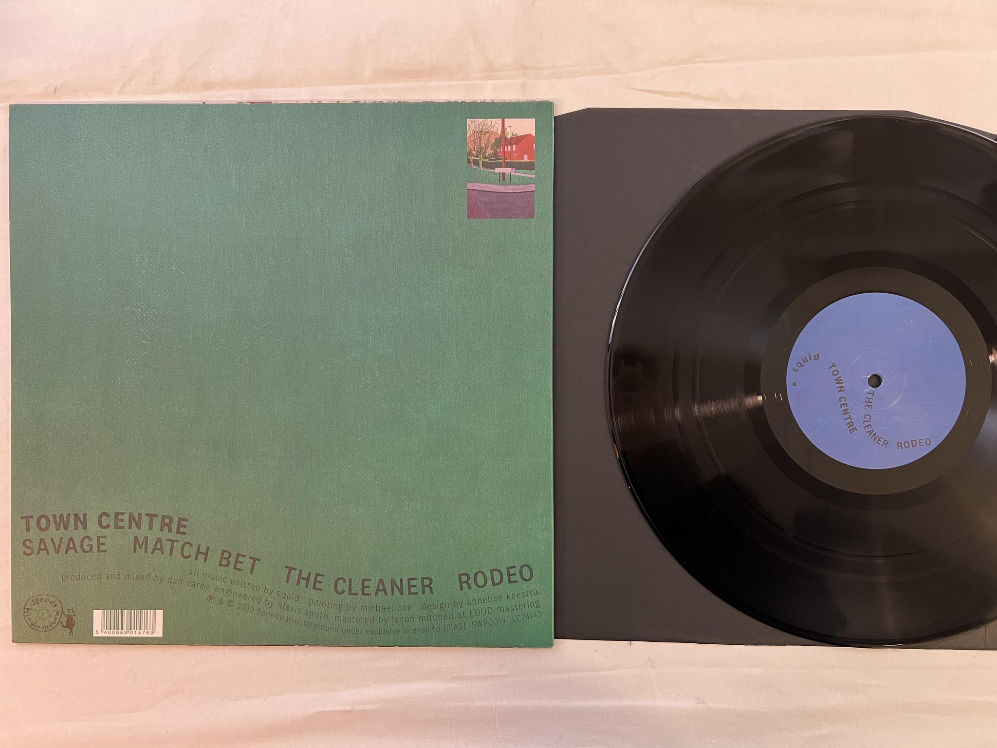 Omslagsbild för skivan SQUID town centre LP 2019 UK SPEEDY WUNDERGROUND SWP001V