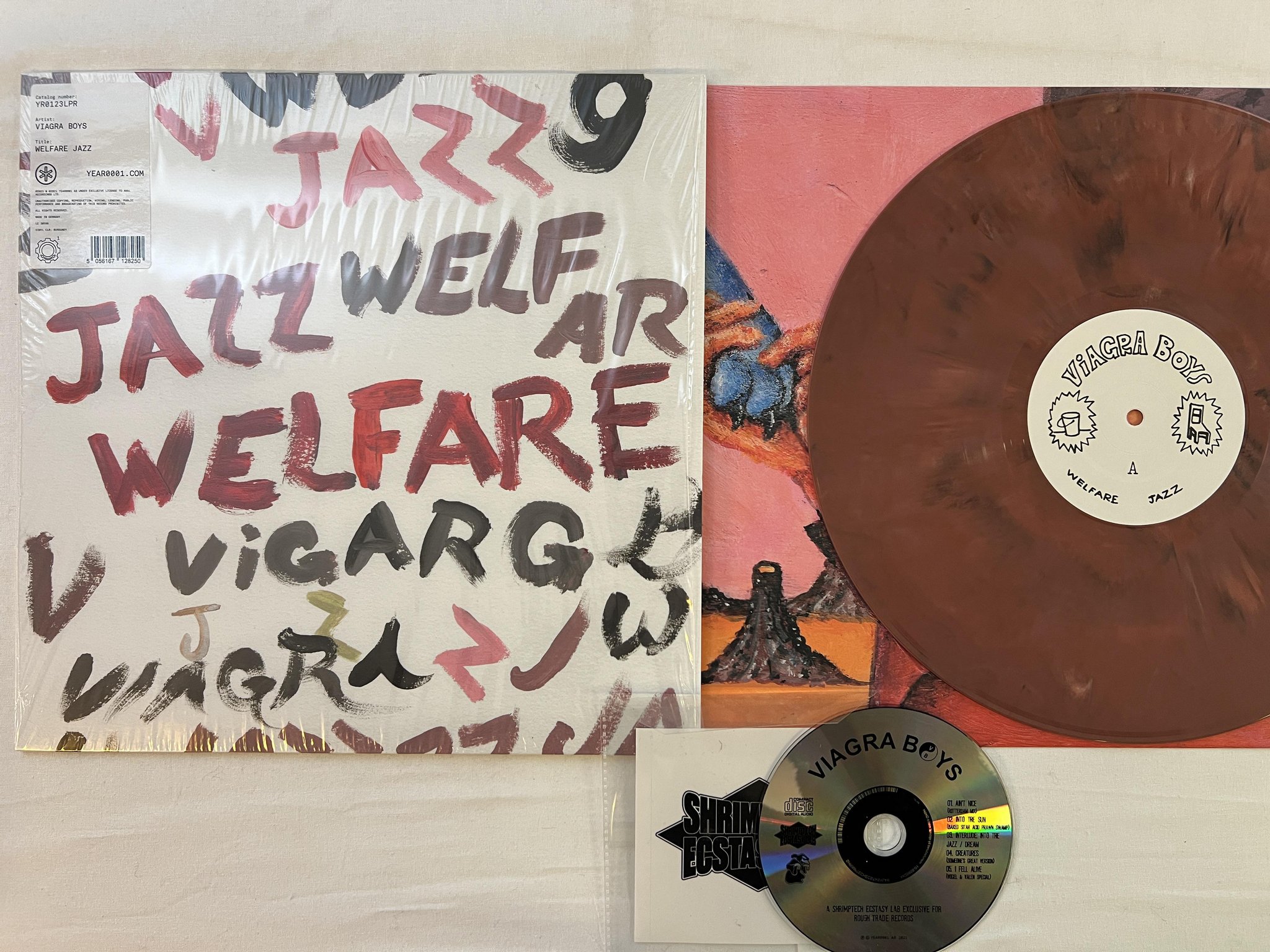 Omslagsbild för skivan VIAGRA BOYS Welfare Jazz LP + CD 2021 year0001 YR0123LPR ** COLURED VINYL **