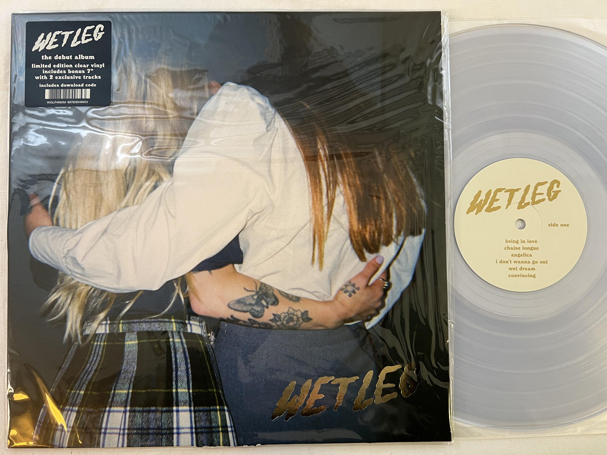 Omslagsbild för skivan WET LEG s/t LP + 7"single 2022 DOMINO WIGLP496XM ** CLEAR VINYL ** R A R E INDIE