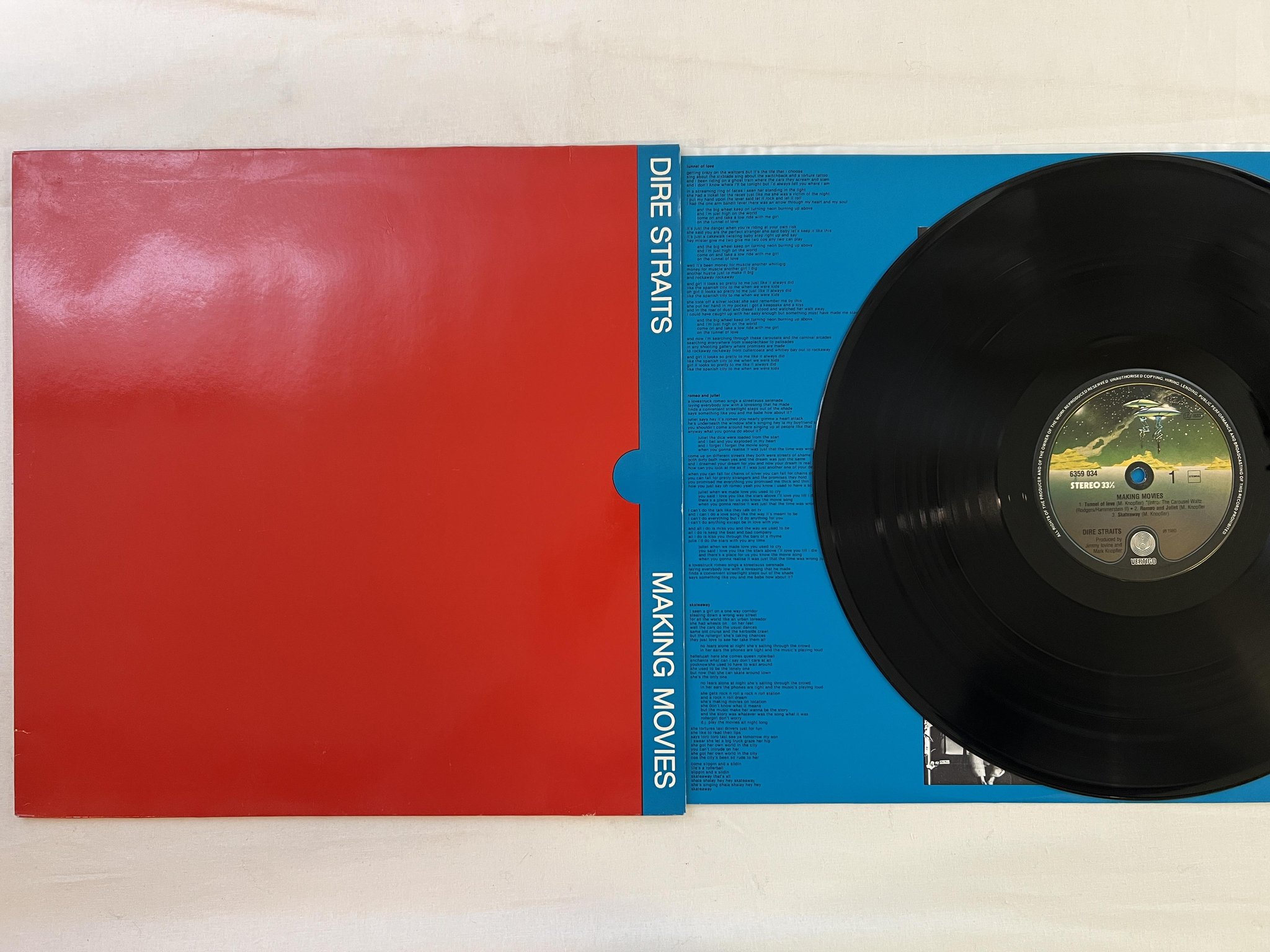 Omslagsbild för skivan DIRE STRAITS making moves LP -80 VERTIGO 6359 034
