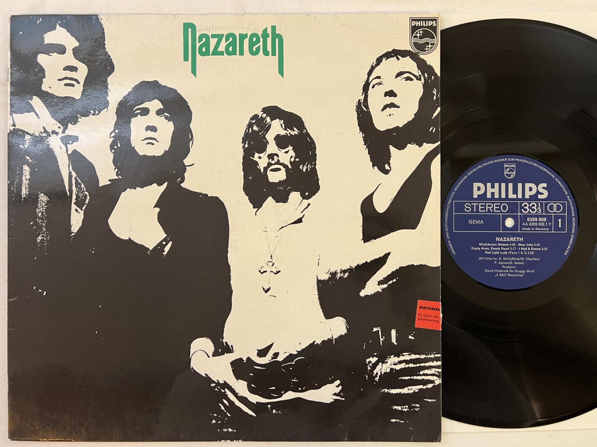 Omslagsbild för skivan NAZARETH s/t LP Ger PHILIPS 6369 008