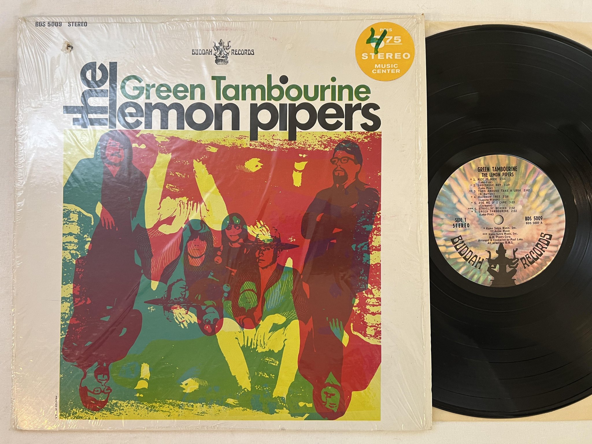 Omslagsbild för skivan THE LEMON PIPERS green tambourine LP -68 US BUDDAH BDS 5009