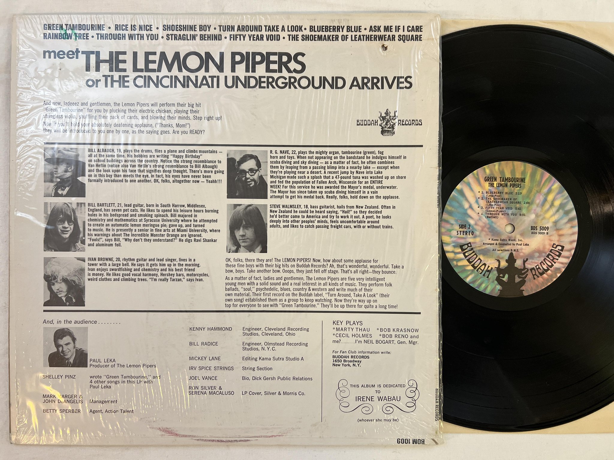 Omslagsbild för skivan THE LEMON PIPERS green tambourine LP -68 US BUDDAH BDS 5009