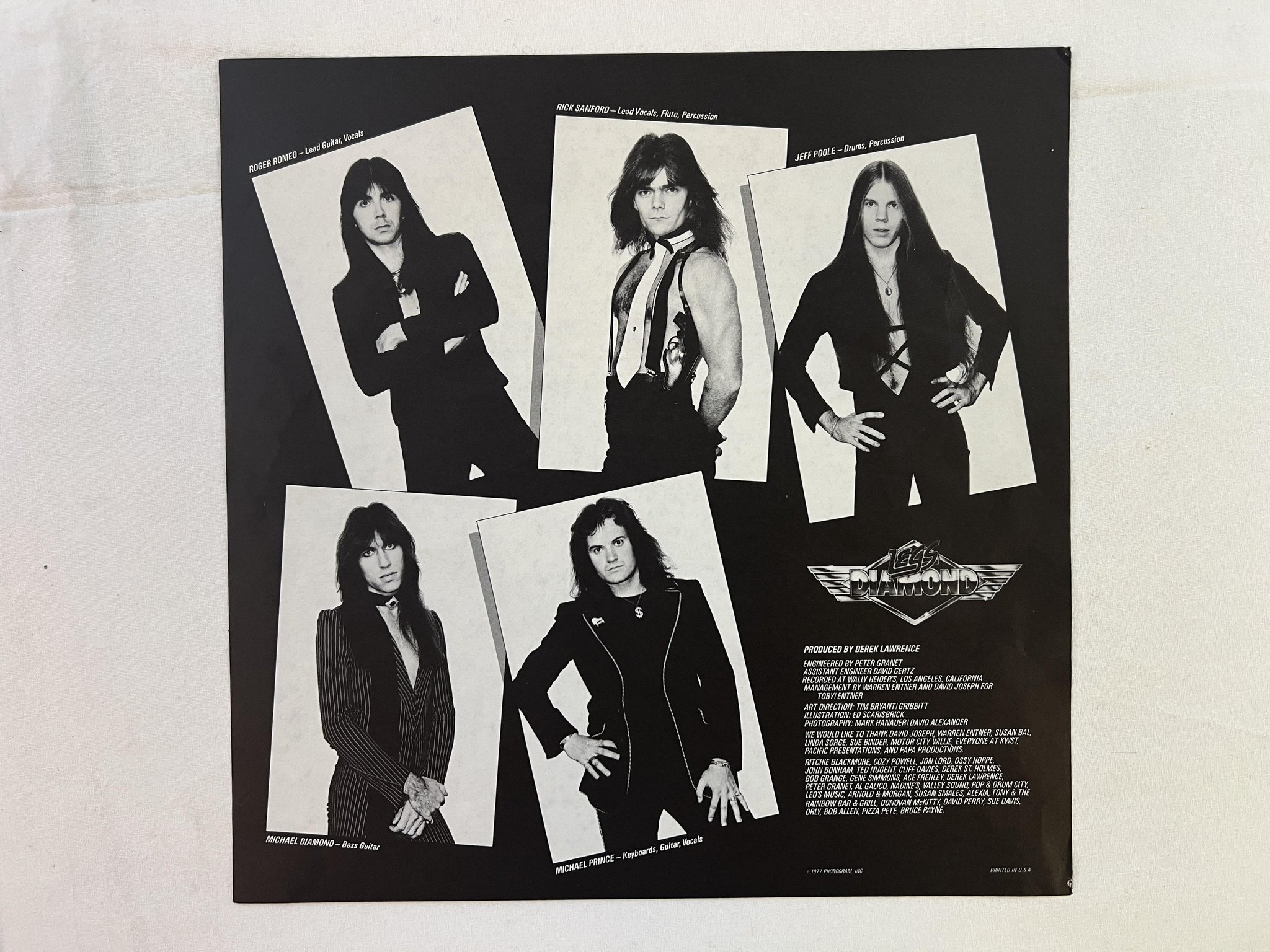 Omslagsbild för skivan LEGS DIAMOND s/T LP -77 US MERCURY SRM 1-1136