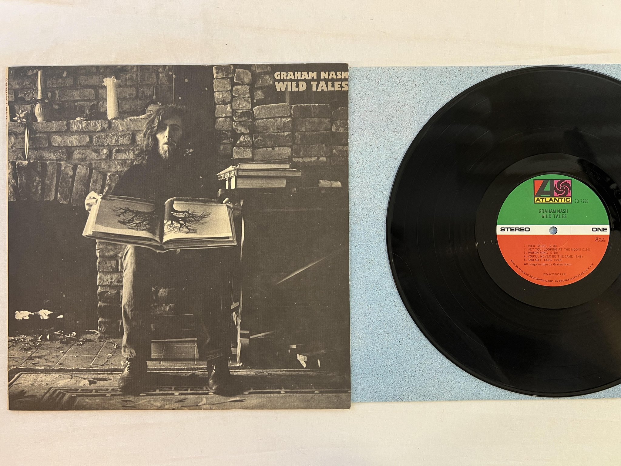 Omslagsbild för skivan GRAHAM NASH wild tales LP -73 US ATLANTIC SD 7288