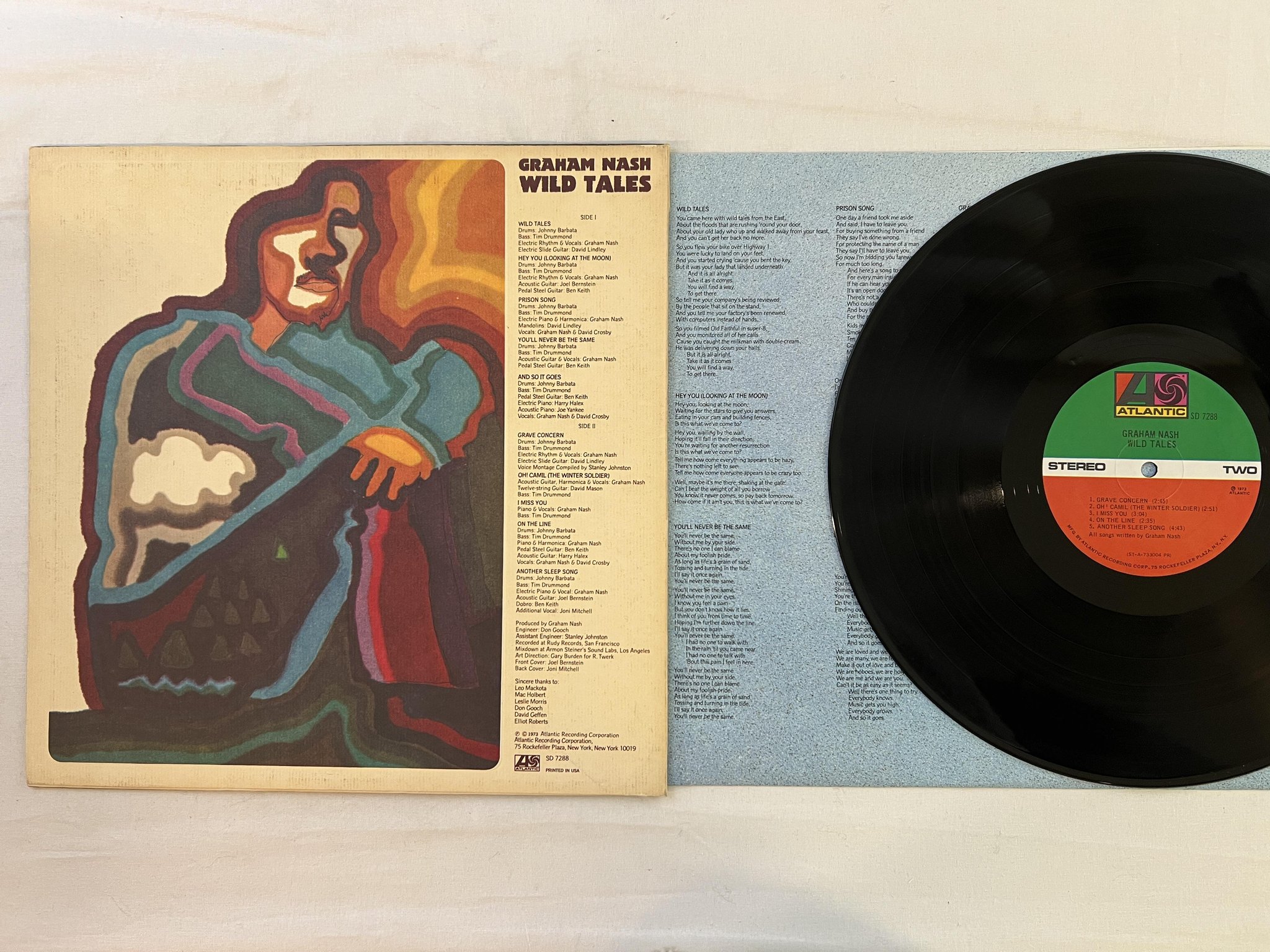 Omslagsbild för skivan GRAHAM NASH wild tales LP -73 US ATLANTIC SD 7288