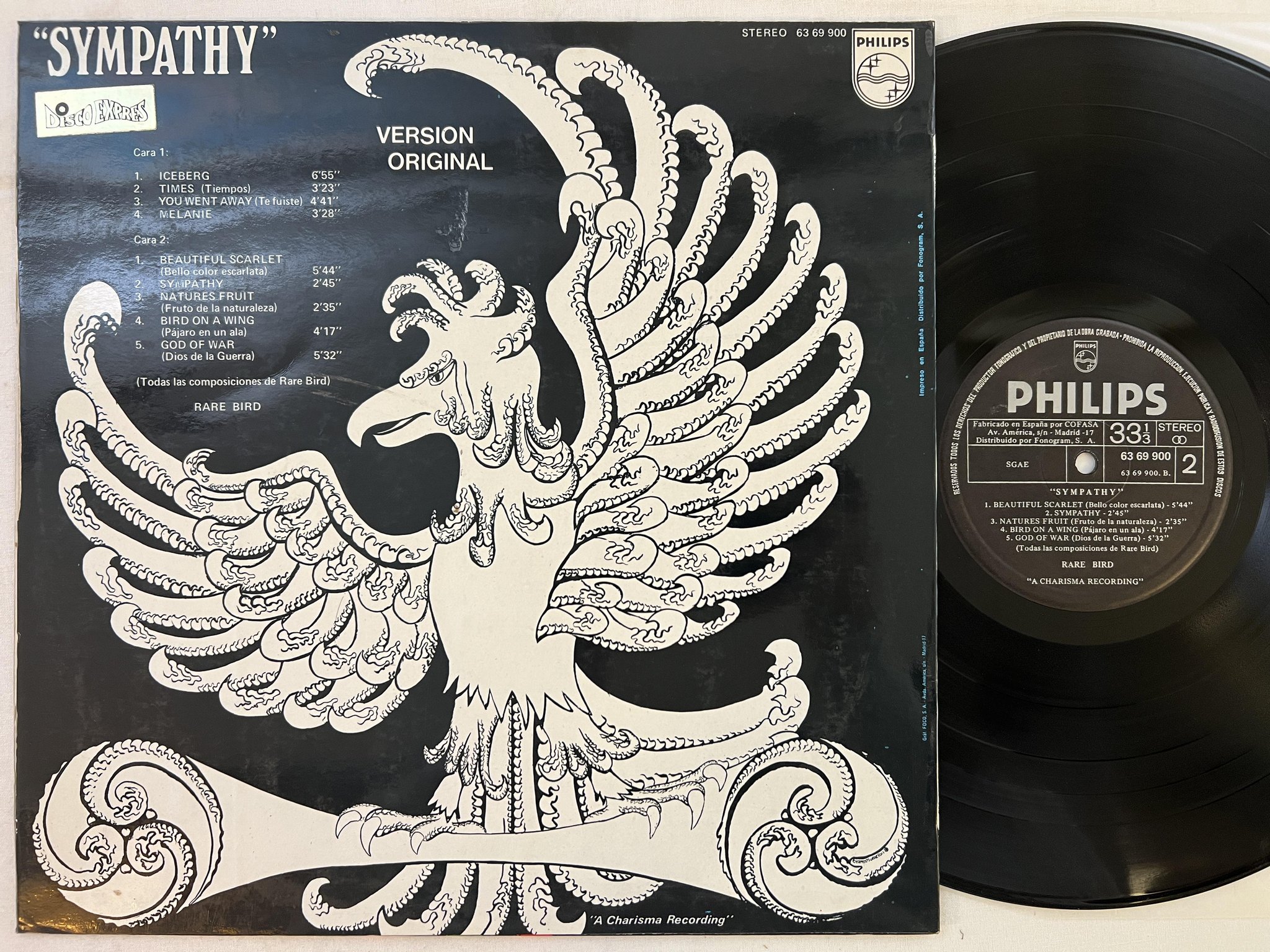 Omslagsbild för skivan RARE BIRD symphany LP -70 PHILIPS 63 69 900