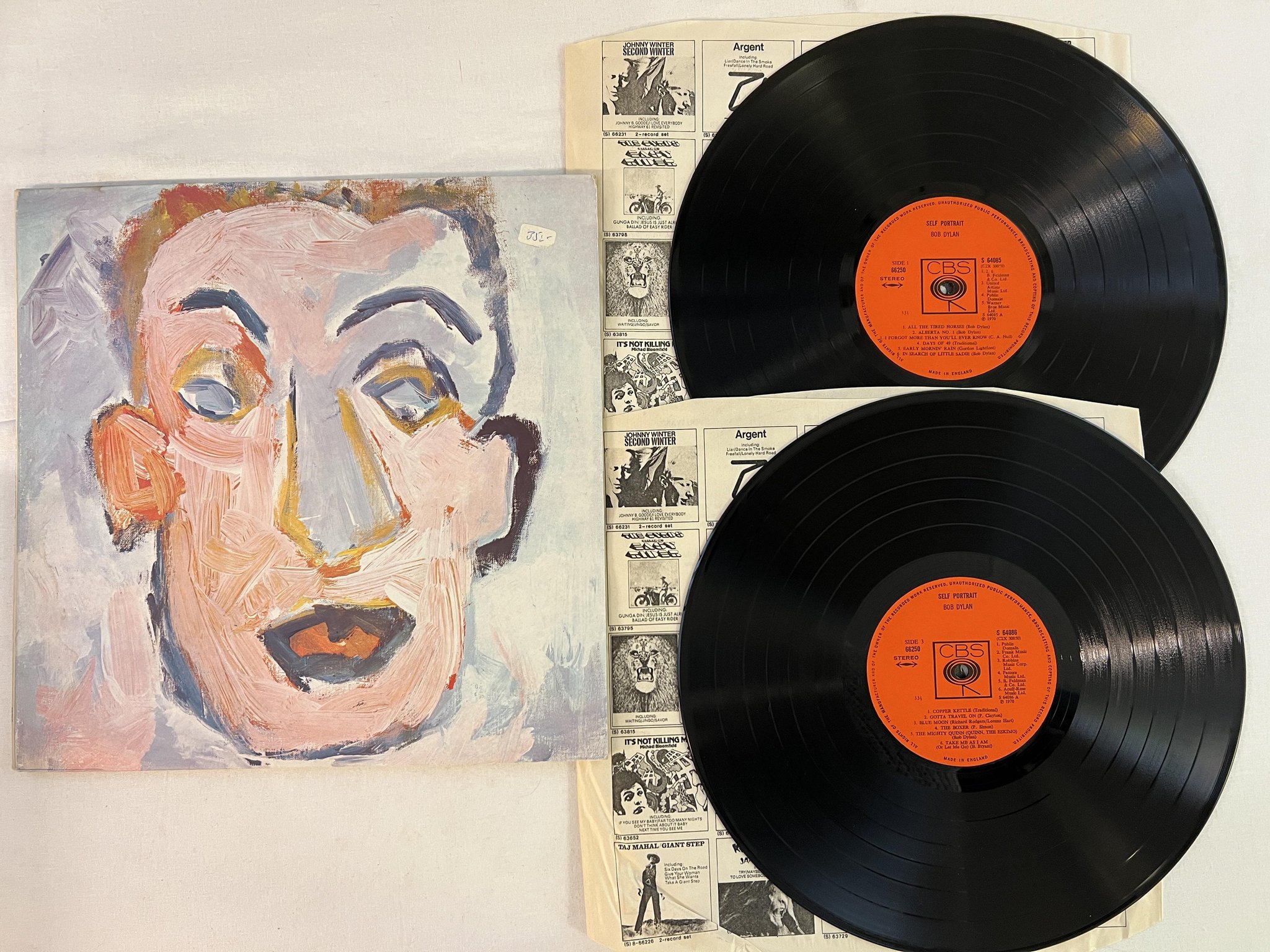 Omslagsbild för skivan BOB DYLAN self portrait 2xLP -70 UK CBS S 64086