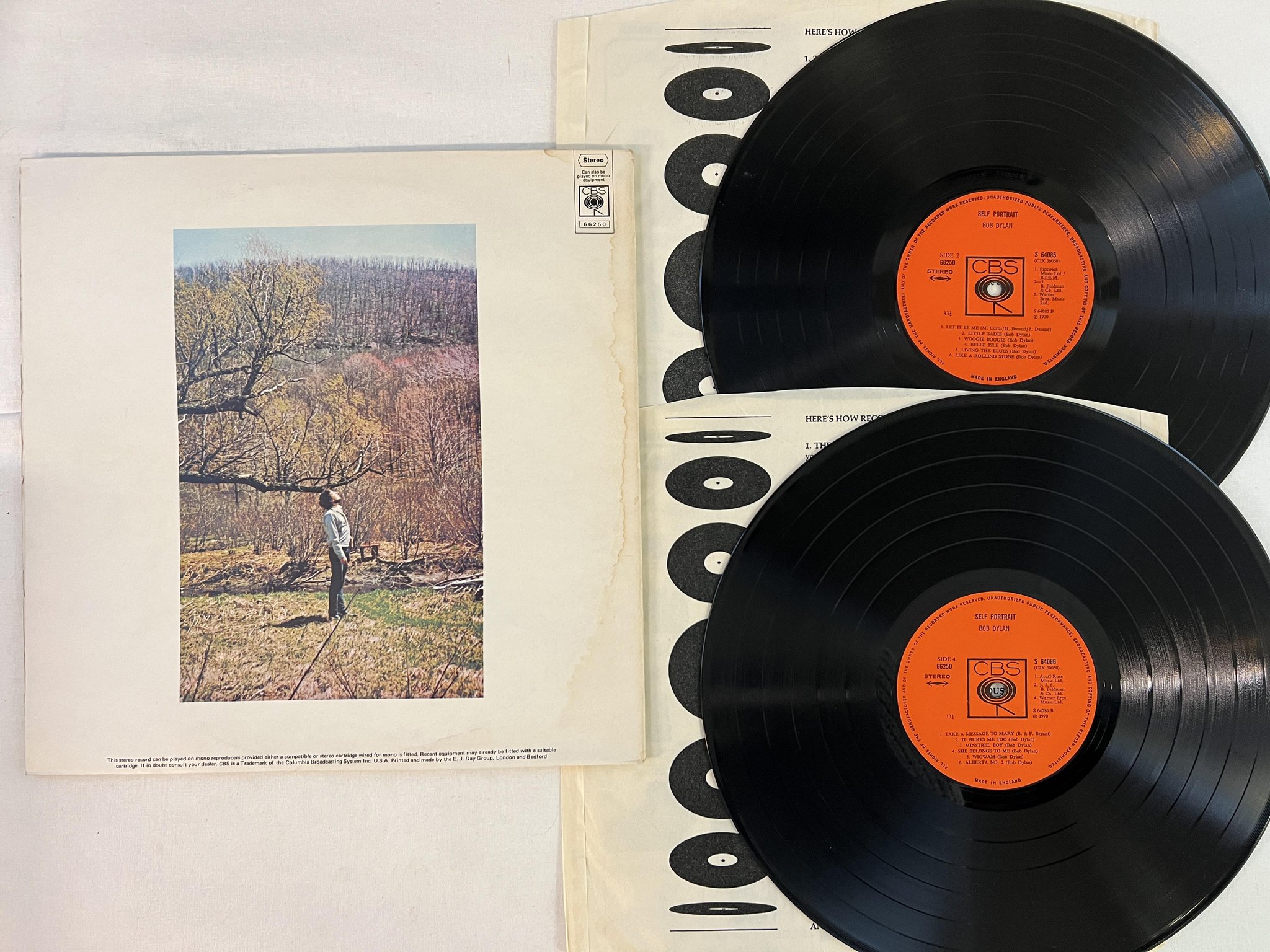 Omslagsbild för skivan BOB DYLAN self portrait 2xLP -70 UK CBS S 64086