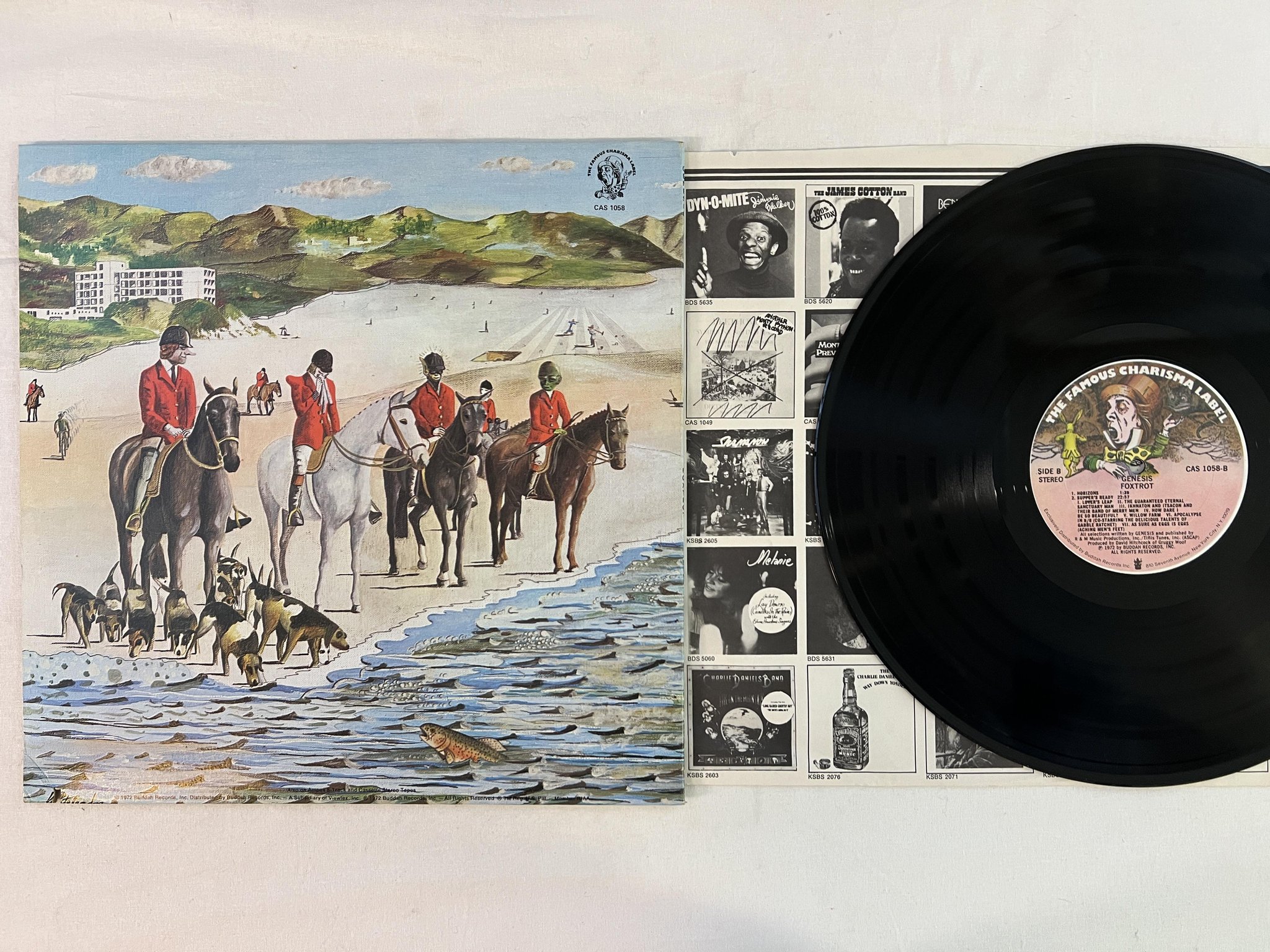 Omslagsbild för skivan GENESIS foxtrot LP US THE FAMOUS CHARISMA LABEL CAS 1058