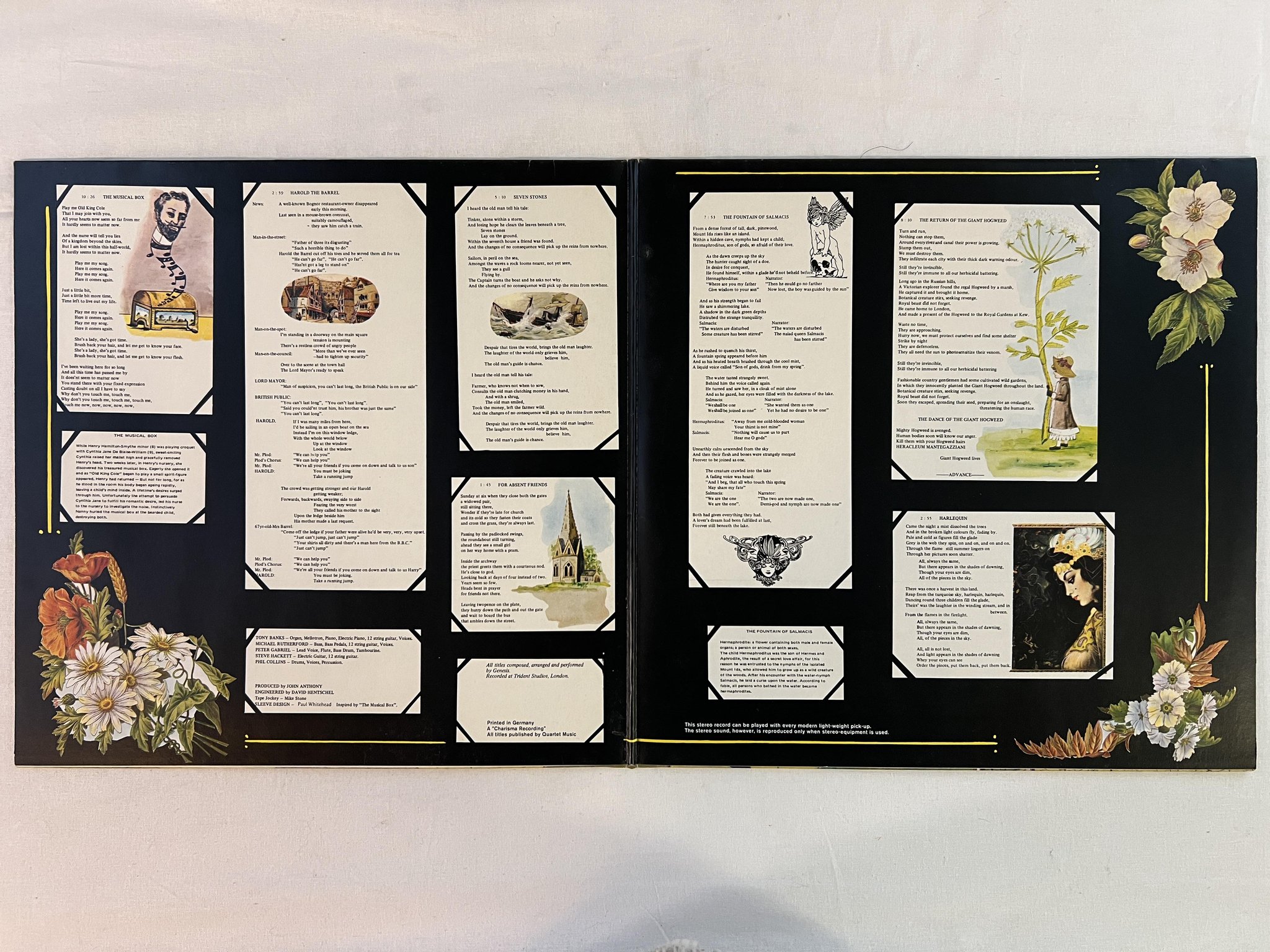 Omslagsbild för skivan GENESIS nursery cryme LP Ger PHILIPS 6369 916