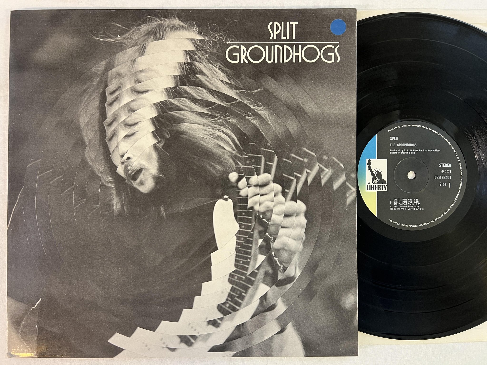 Omslagsbild för skivan THE GROUNDHOGS split LP -71 UK LIBERTY LBG 83401