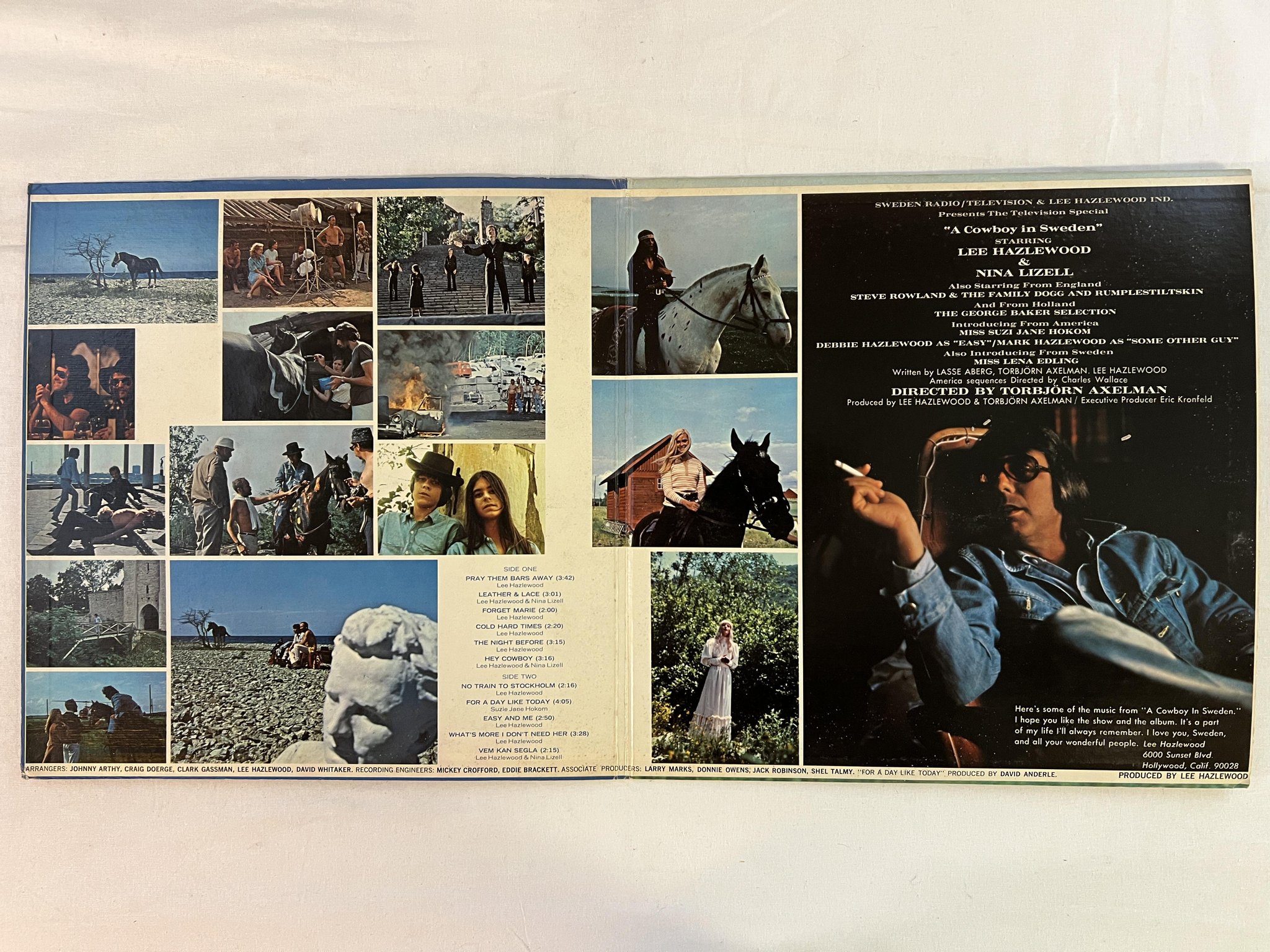 Omslagsbild för skivan LEE HAZLEWOOD cowboy in Sweden LP -70 US LHI 3101