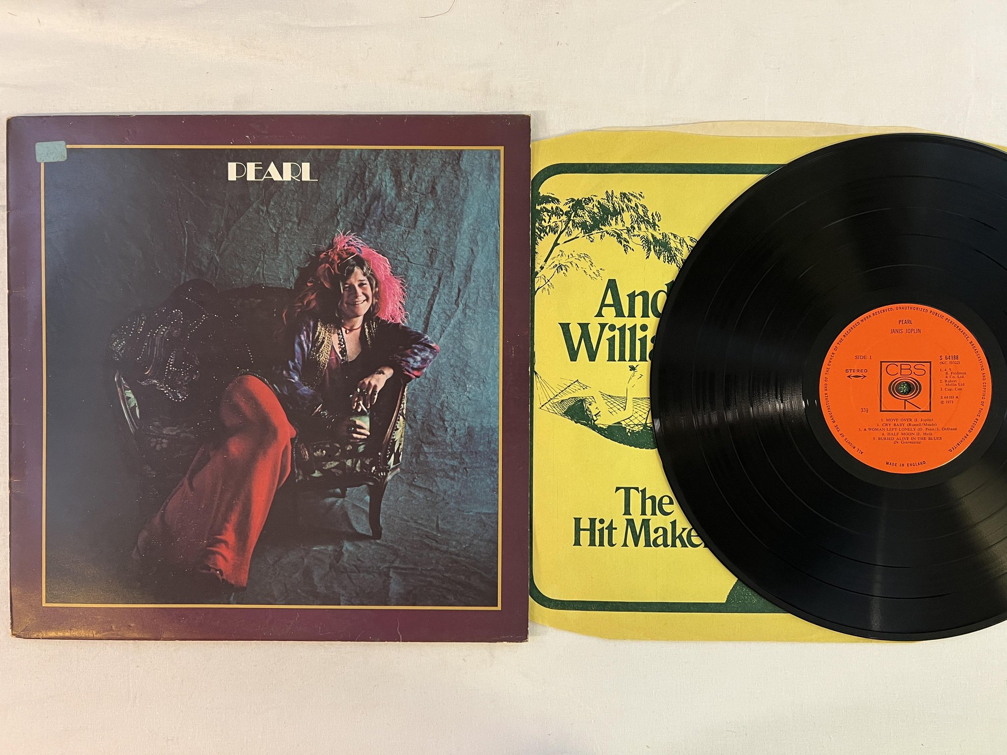 Omslagsbild för skivan JANIS JOPLIN pearl LP -71 UK CBS S 64188
