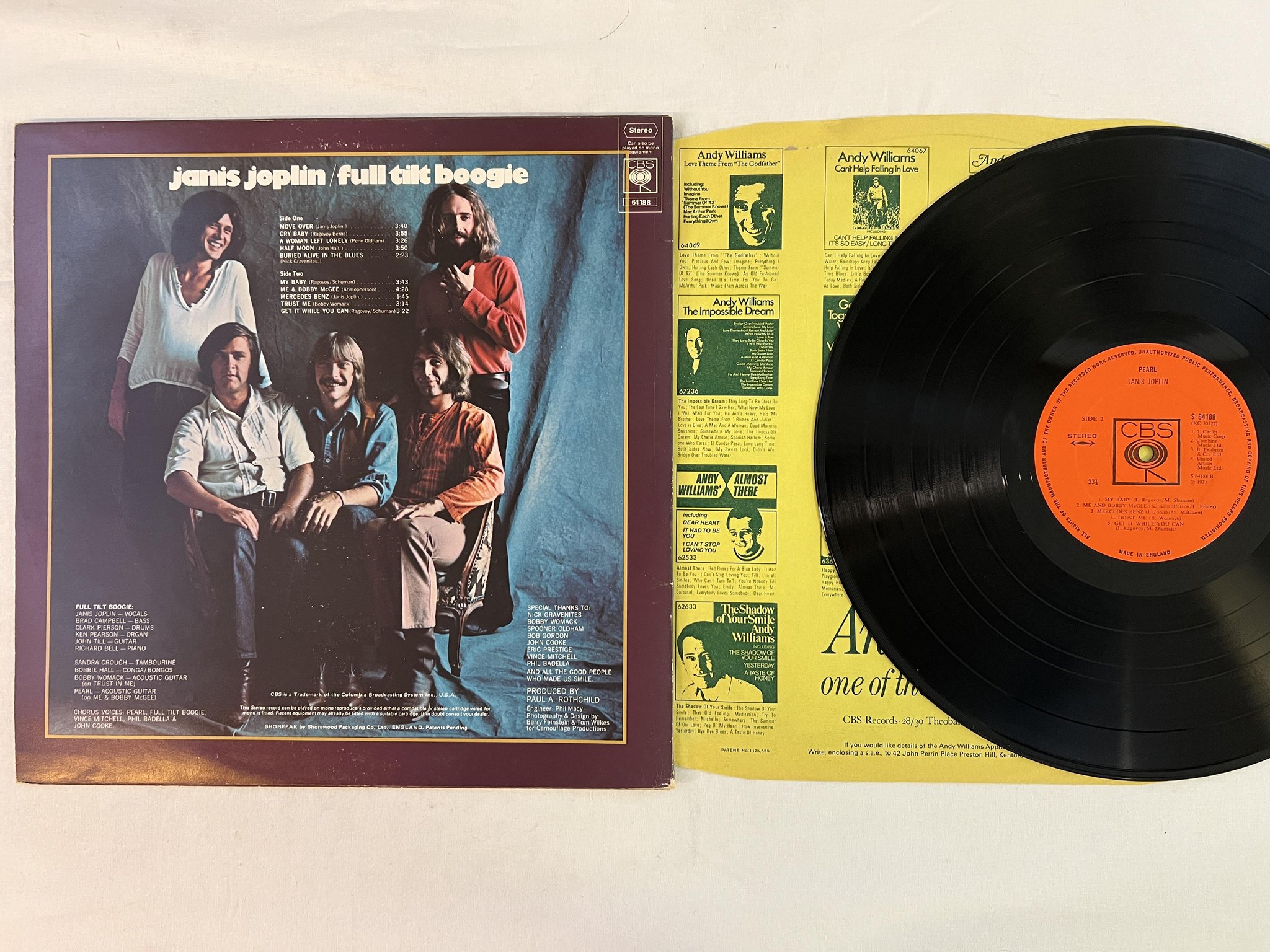 Omslagsbild för skivan JANIS JOPLIN pearl LP -71 UK CBS S 64188