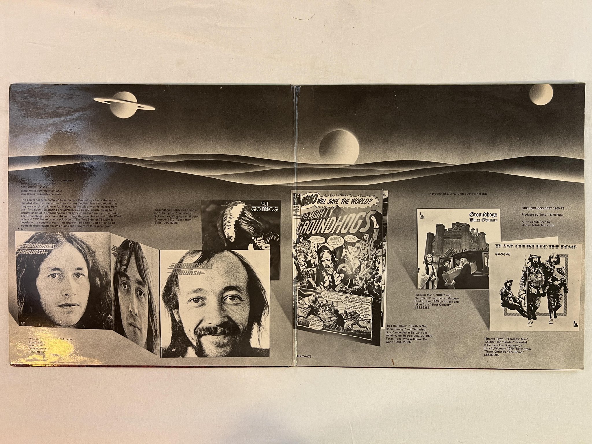 Omslagsbild för skivan GROUNDHOGS best 1969-72 2xLP -74 UK UNITED ARTITS UDF 31