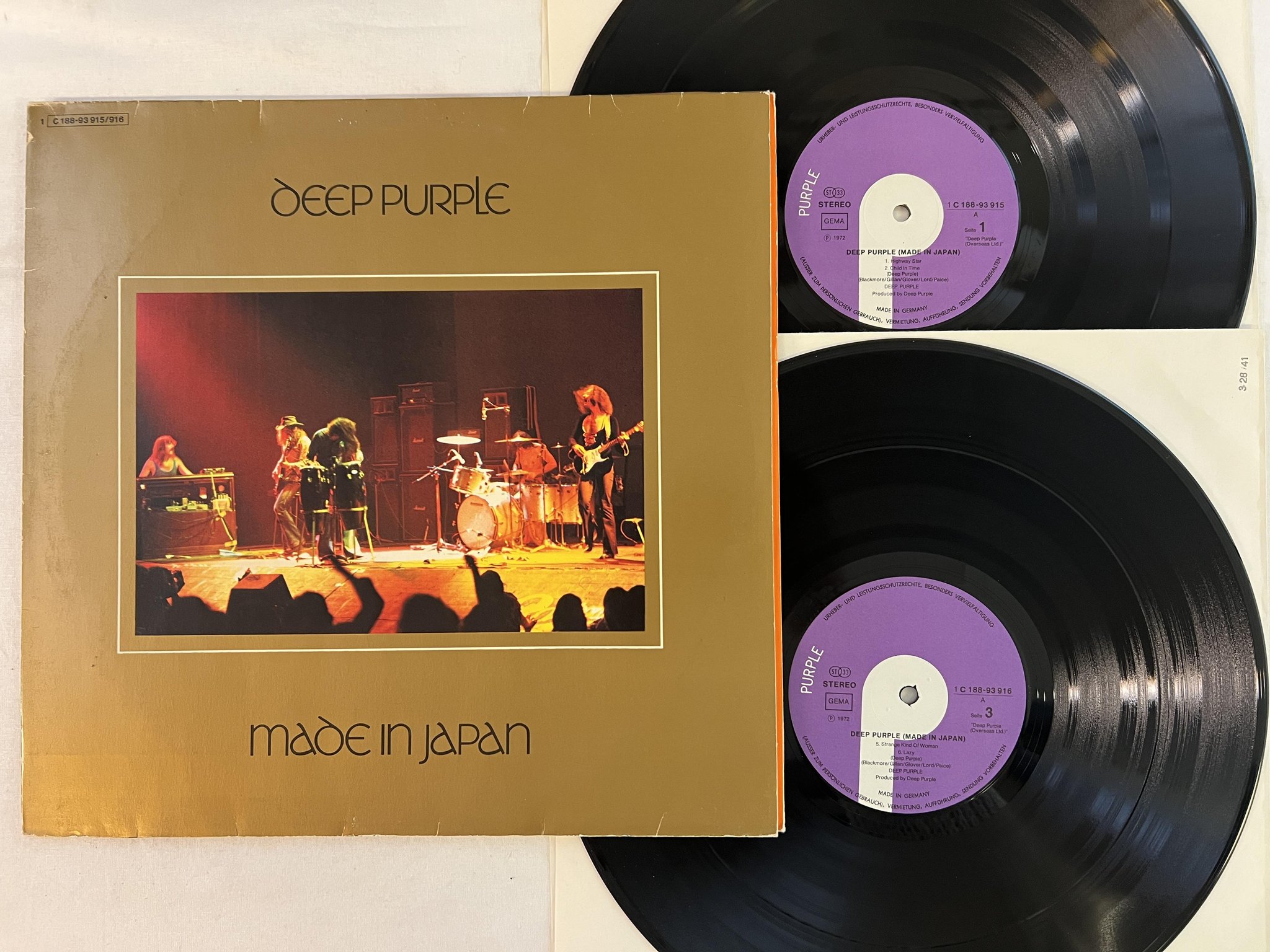 Omslagsbild för skivan DEEP PURPLE made in Japan 2xLP Ger PURPLE 1C 088-93916