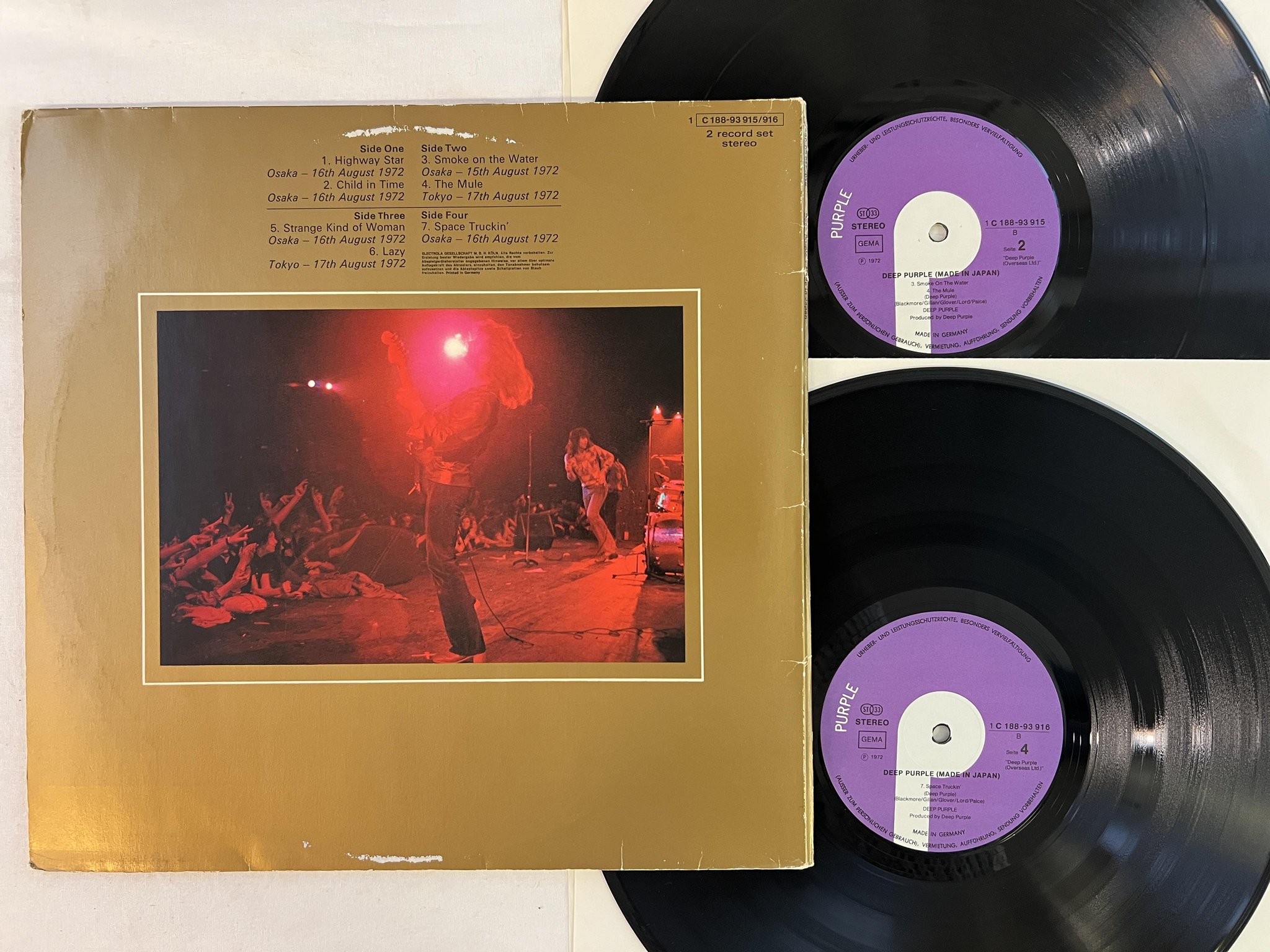 Omslagsbild för skivan DEEP PURPLE made in Japan 2xLP Ger PURPLE 1C 088-93916