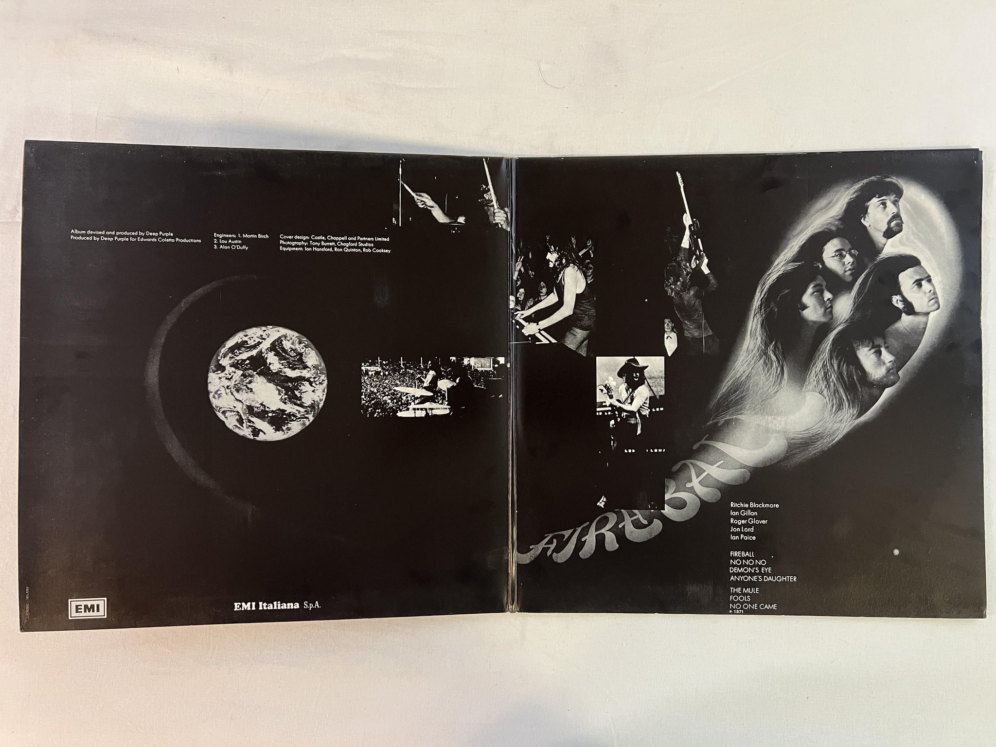 Omslagsbild för skivan DEEP PURPLE fire ball LP Ita HARVEST 3C 062 92726